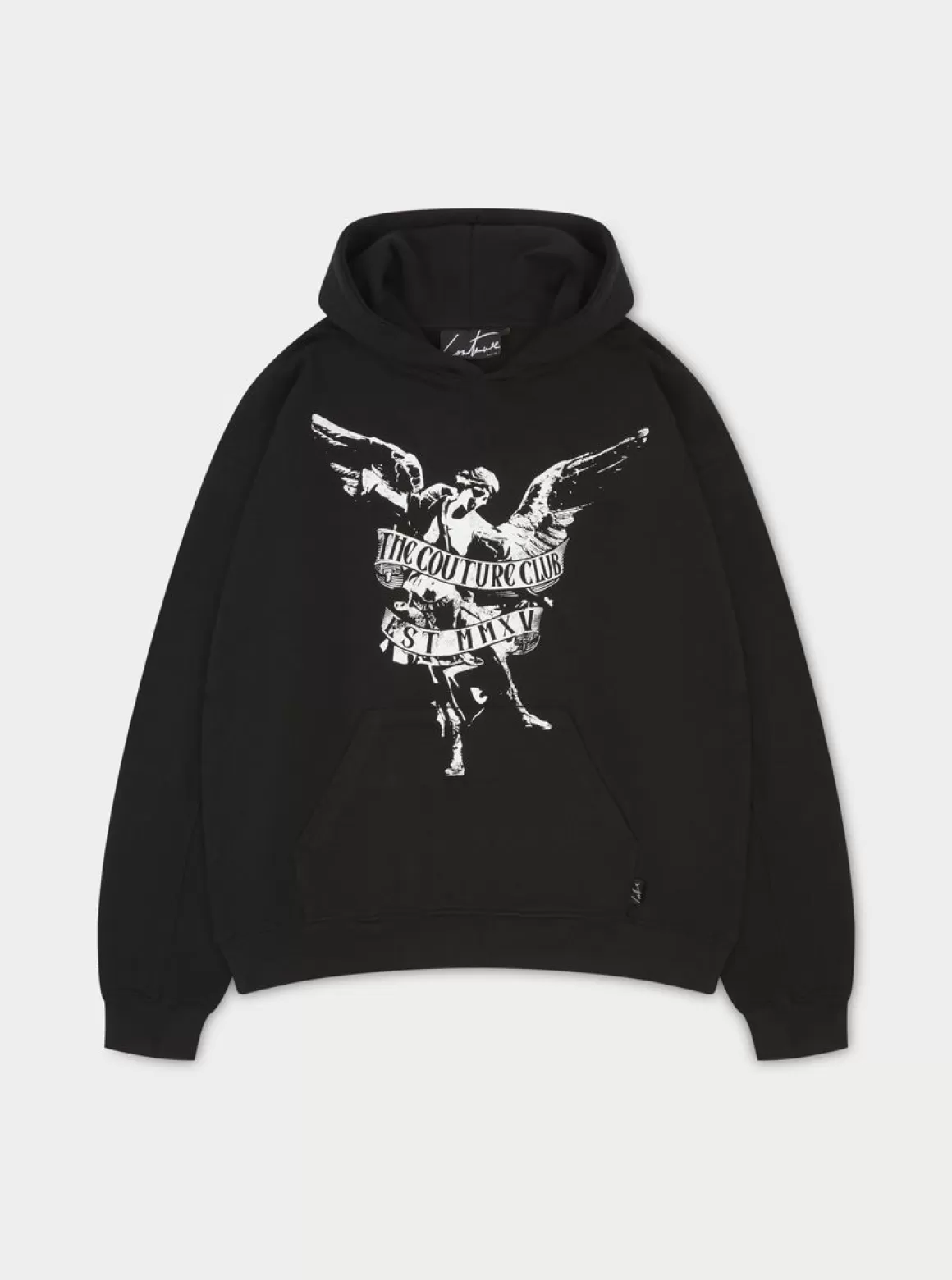 The Couture Club Hoodies>Angel Script Graphic Hoodie Black