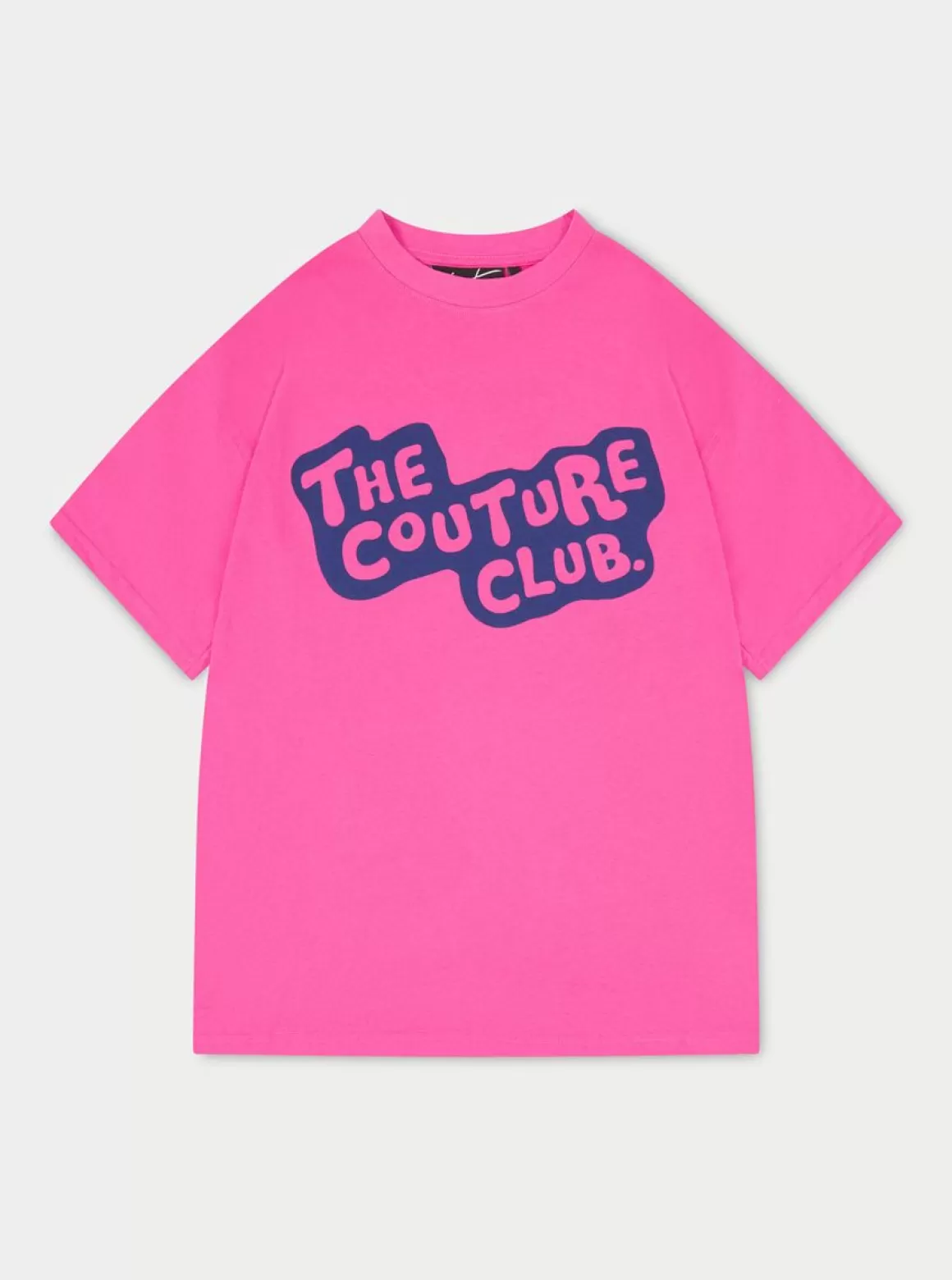 The Couture Club T-Shirts>Bubble Logo Oversized T-Shirt Pink