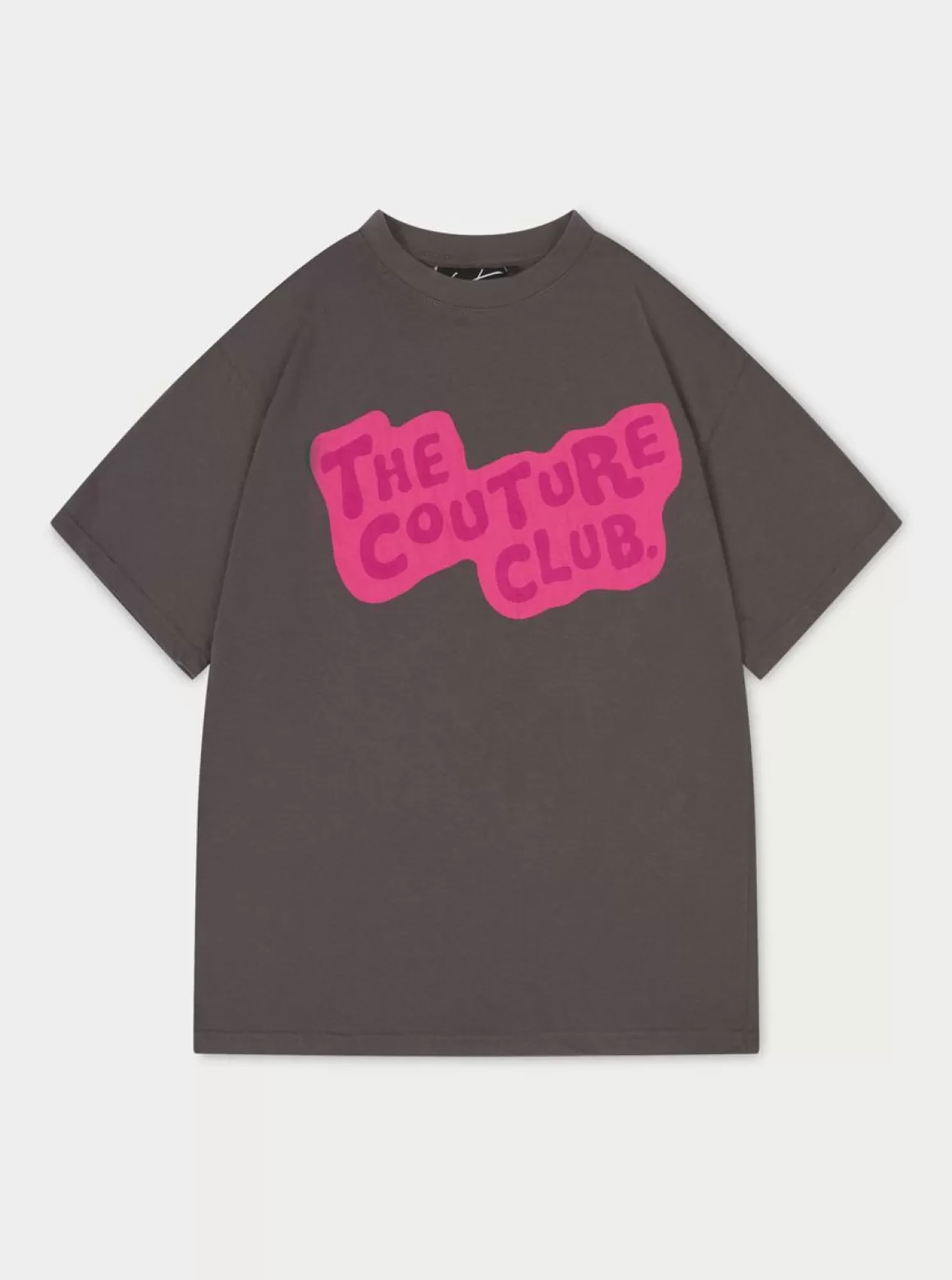 The Couture Club T-Shirts>Bubble Logo Oversized T-Shirt Charcoal