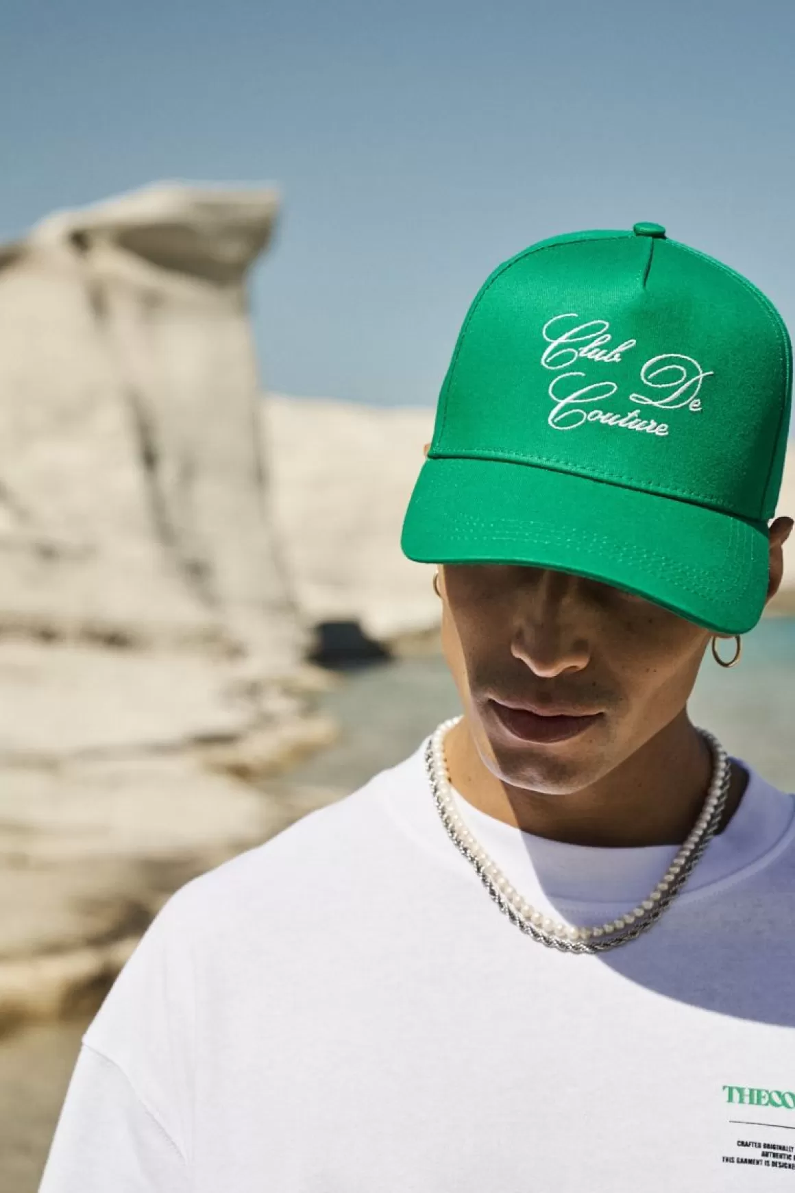 The Couture Club Caps & Hats>Club De Couture Script Cap Green