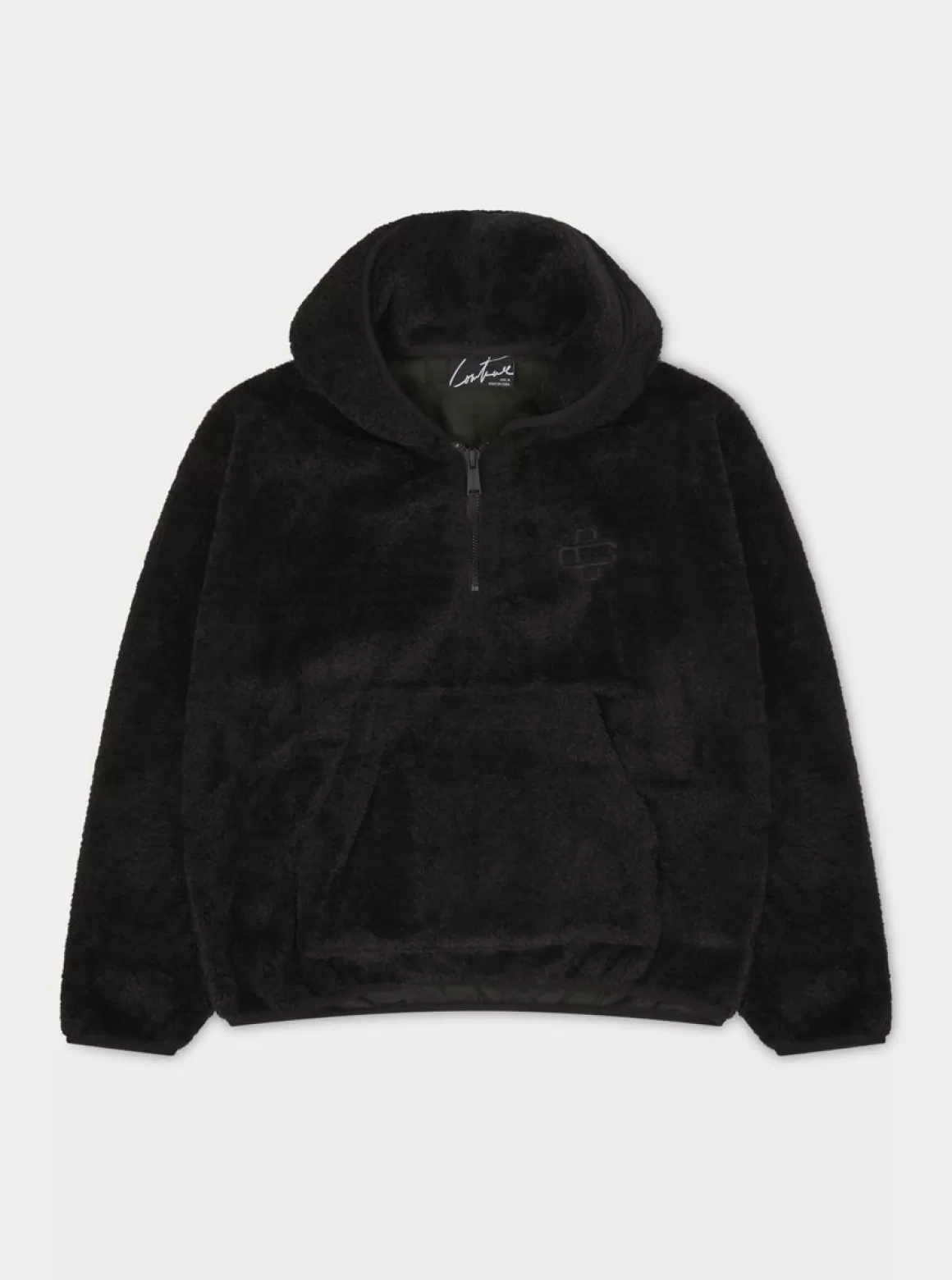 The Couture Club Hoodies>Compact Borg Hoodie Black