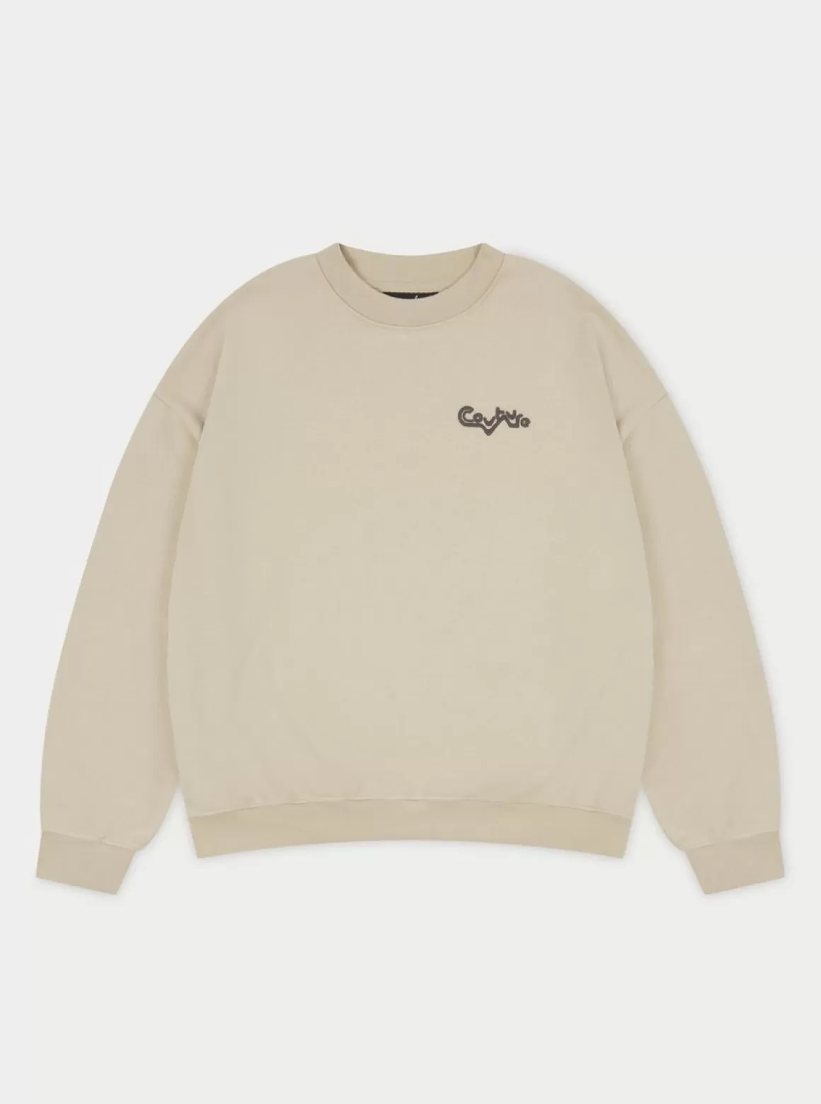 The Couture Club Sweatshirts>Couture Abstract Crew Beige