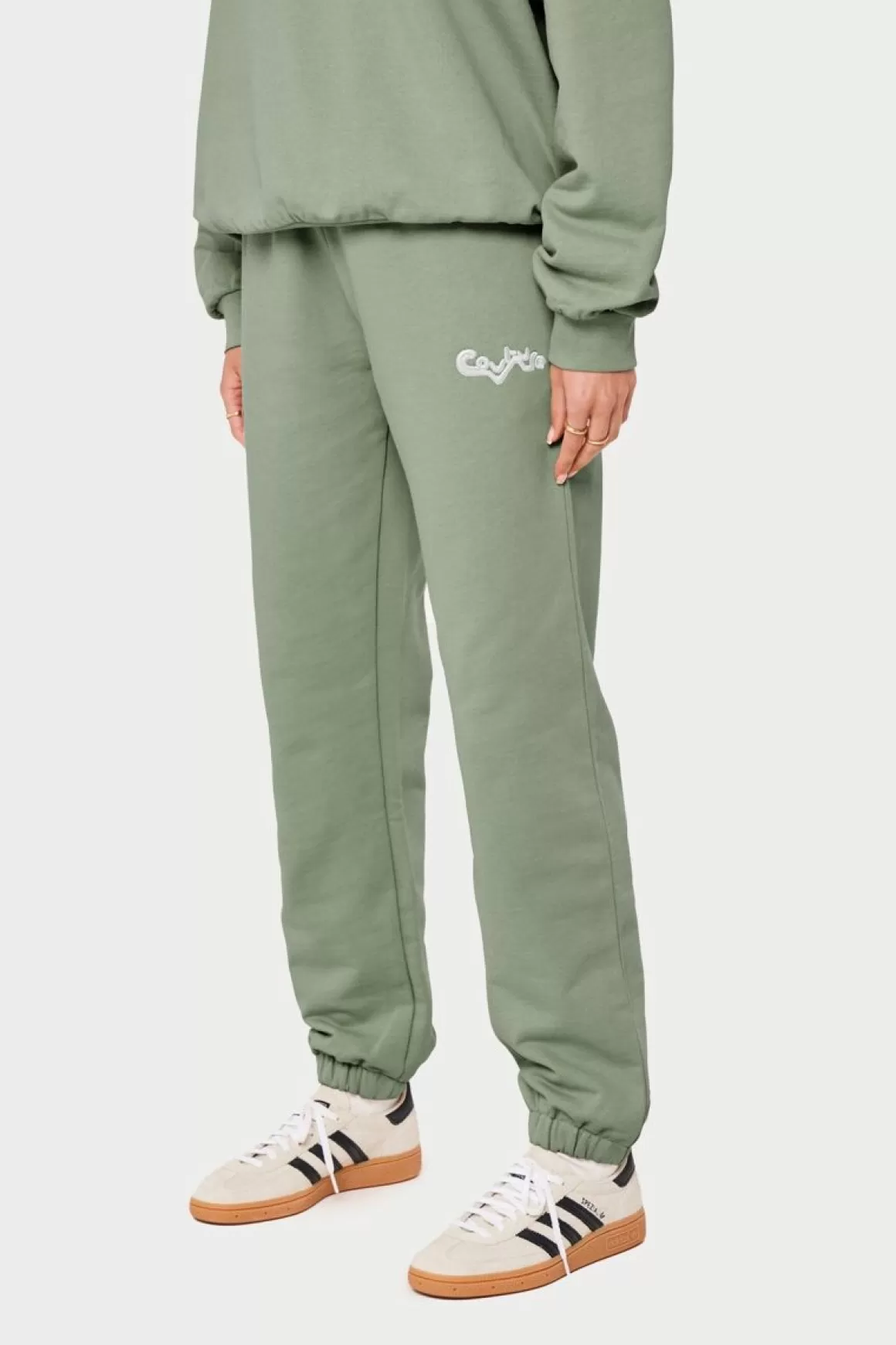 The Couture Club Tracksuits>Couture Abstract Joggers Sage