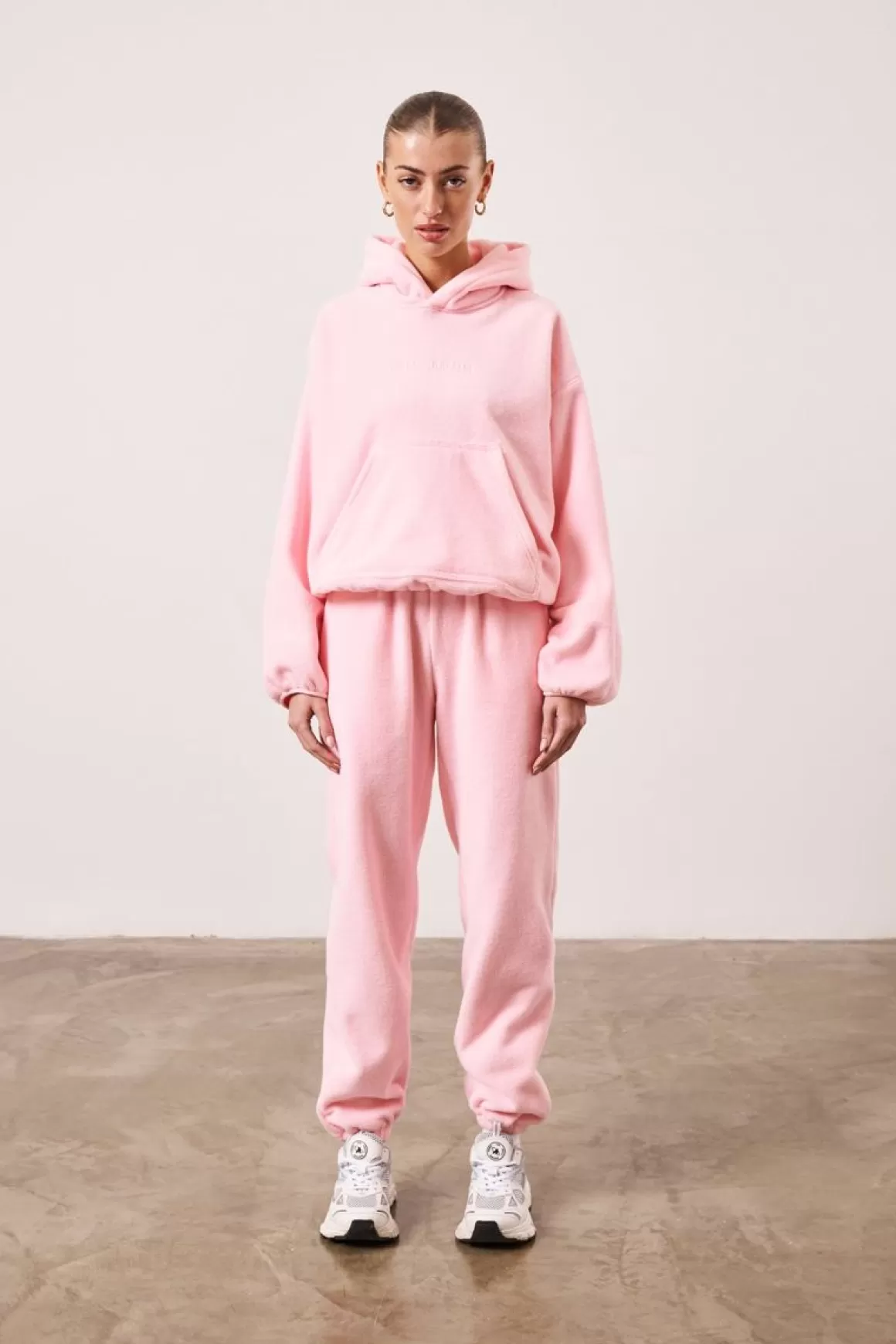 The Couture Club Tracksuits>Couture Teddy Fleece Hoodie Pink