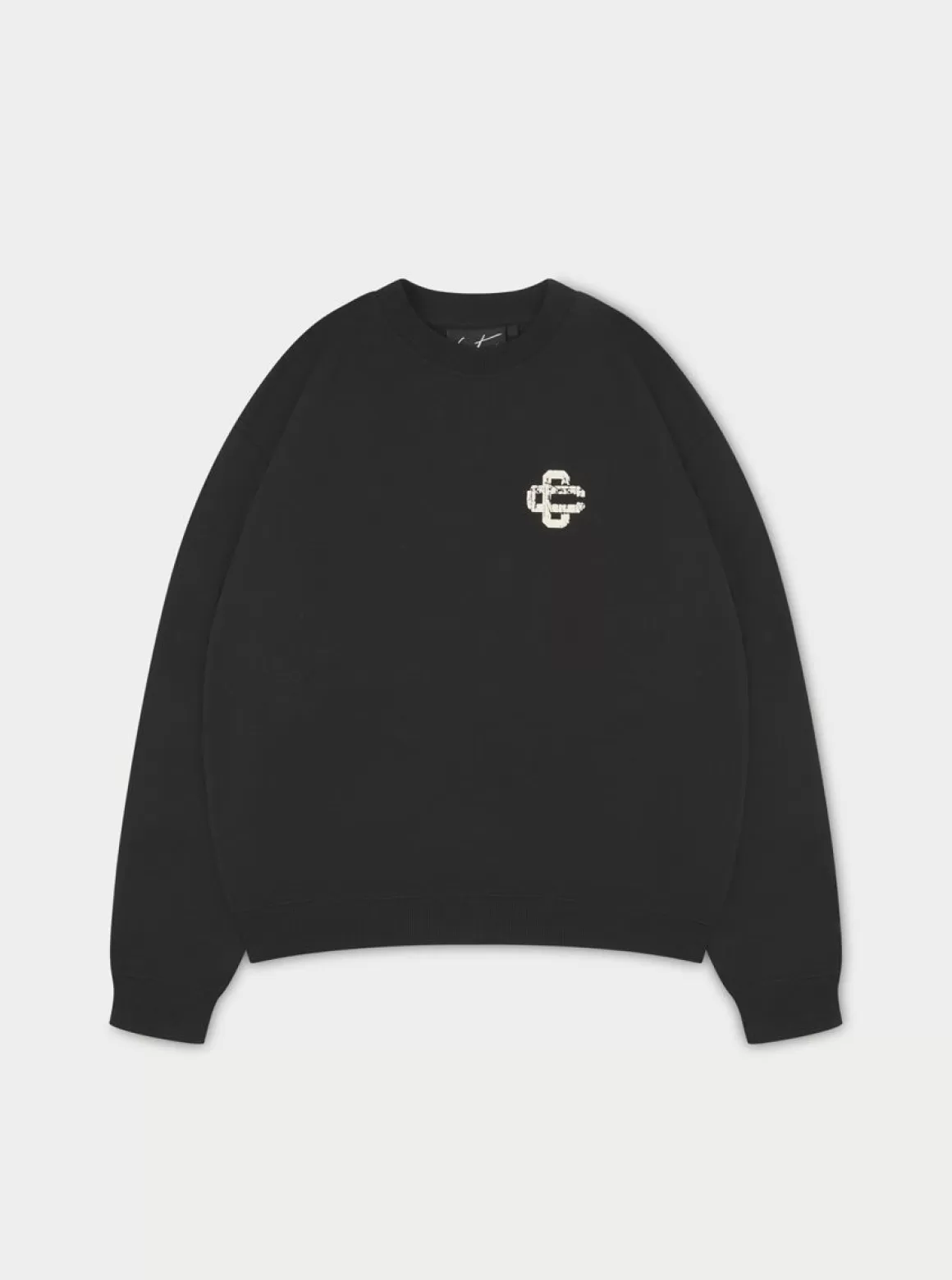 The Couture Club Sweatshirts>Cracked Emblem Sweatshirt Black