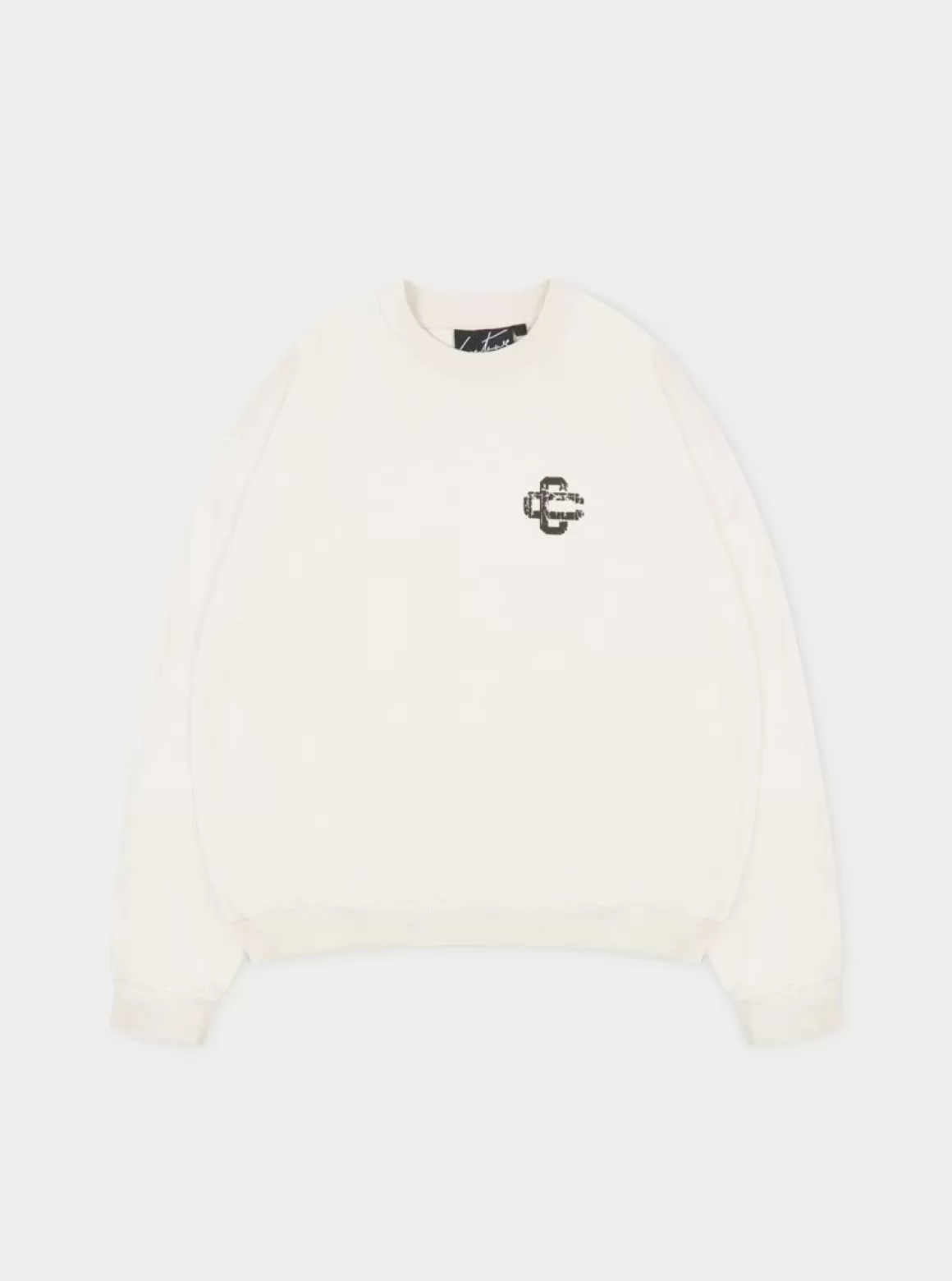 The Couture Club Sweatshirts>Cracked Emblem Sweatshirt Offwhite