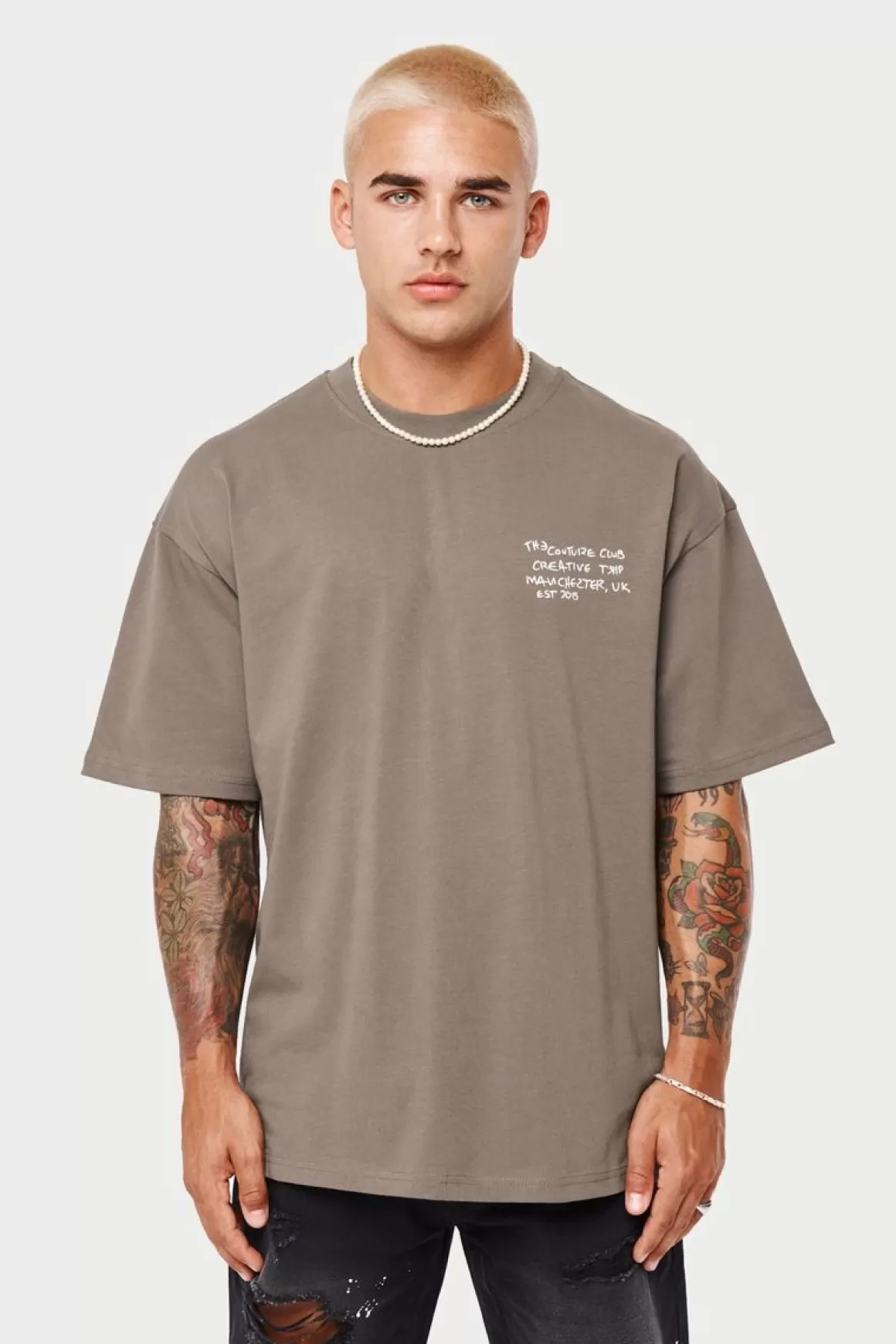 The Couture Club T-Shirts>Creative Tour Relaxed T-Shirt Brown