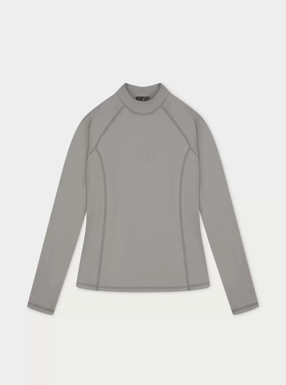 The Couture Club T-Shirts>Ctre Long Sleeve Mock Neck Top Grey