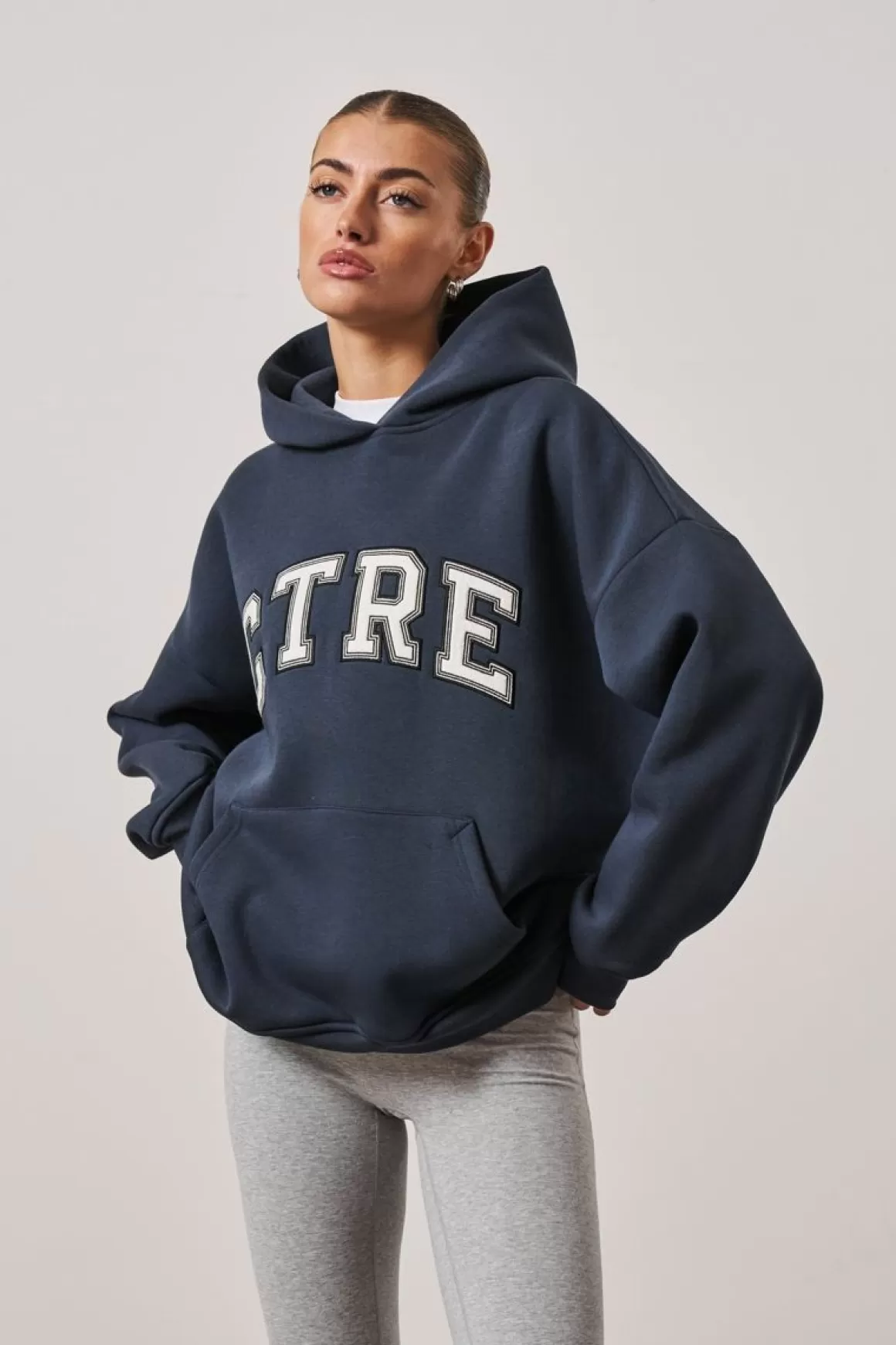 The Couture Club Hoodies>Ctre Oversized Hoodie Navy