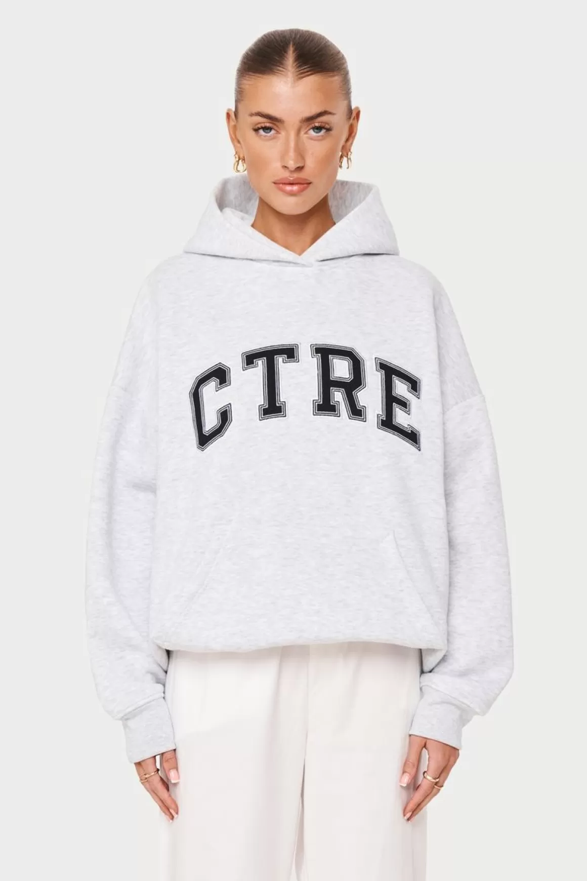 The Couture Club Hoodies>Ctre Oversized Hoodie Greymarl