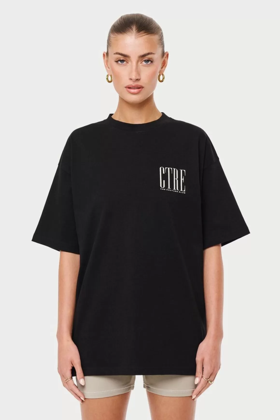 The Couture Club T-Shirts>Ctre Oversized T-Shirt Black