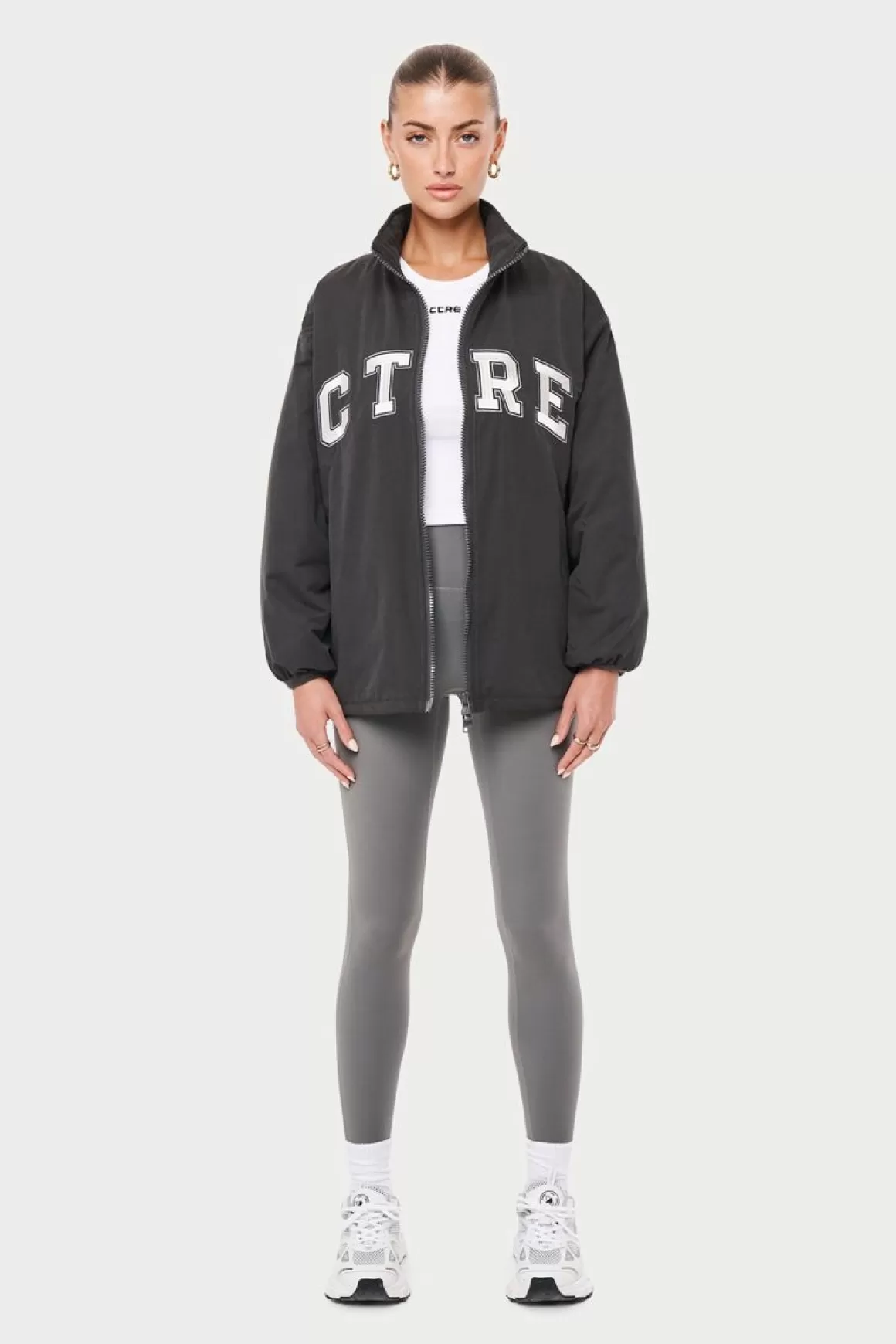 The Couture Club Coats & Jackets>Ctre Track Jacket Charcoal