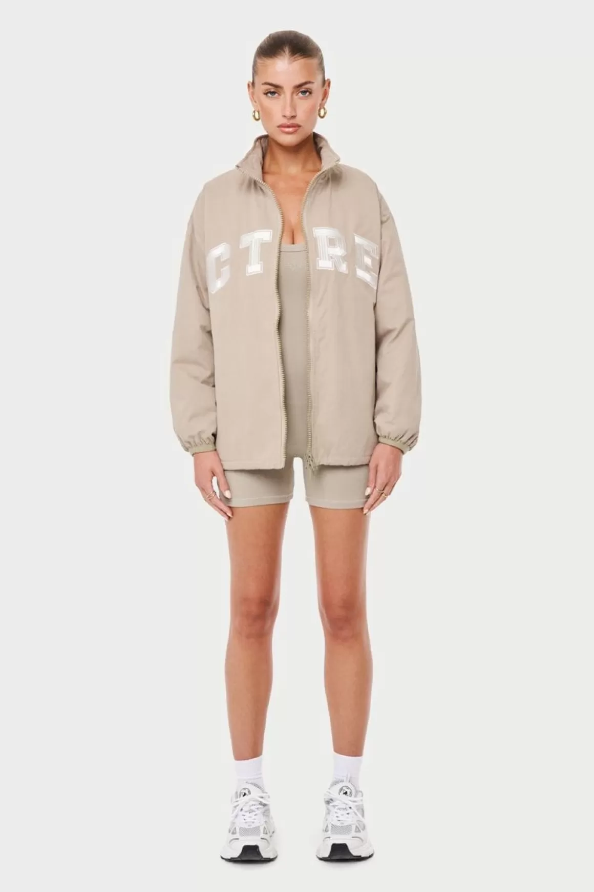 The Couture Club Coats & Jackets>Ctre Track Jacket Beige