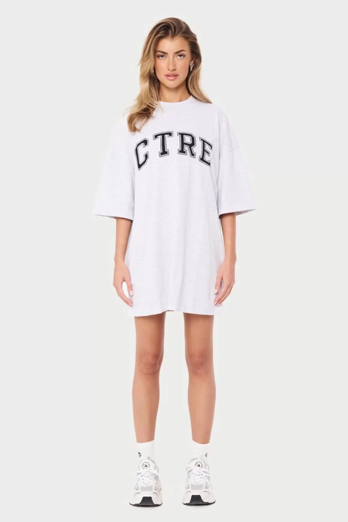 The Couture Club T-Shirts>Ctre T-Shirt Dress Greymarl