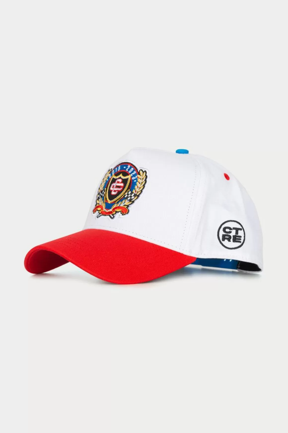 The Couture Club Caps & Hats>Emblem Anniversary Badged Cap White