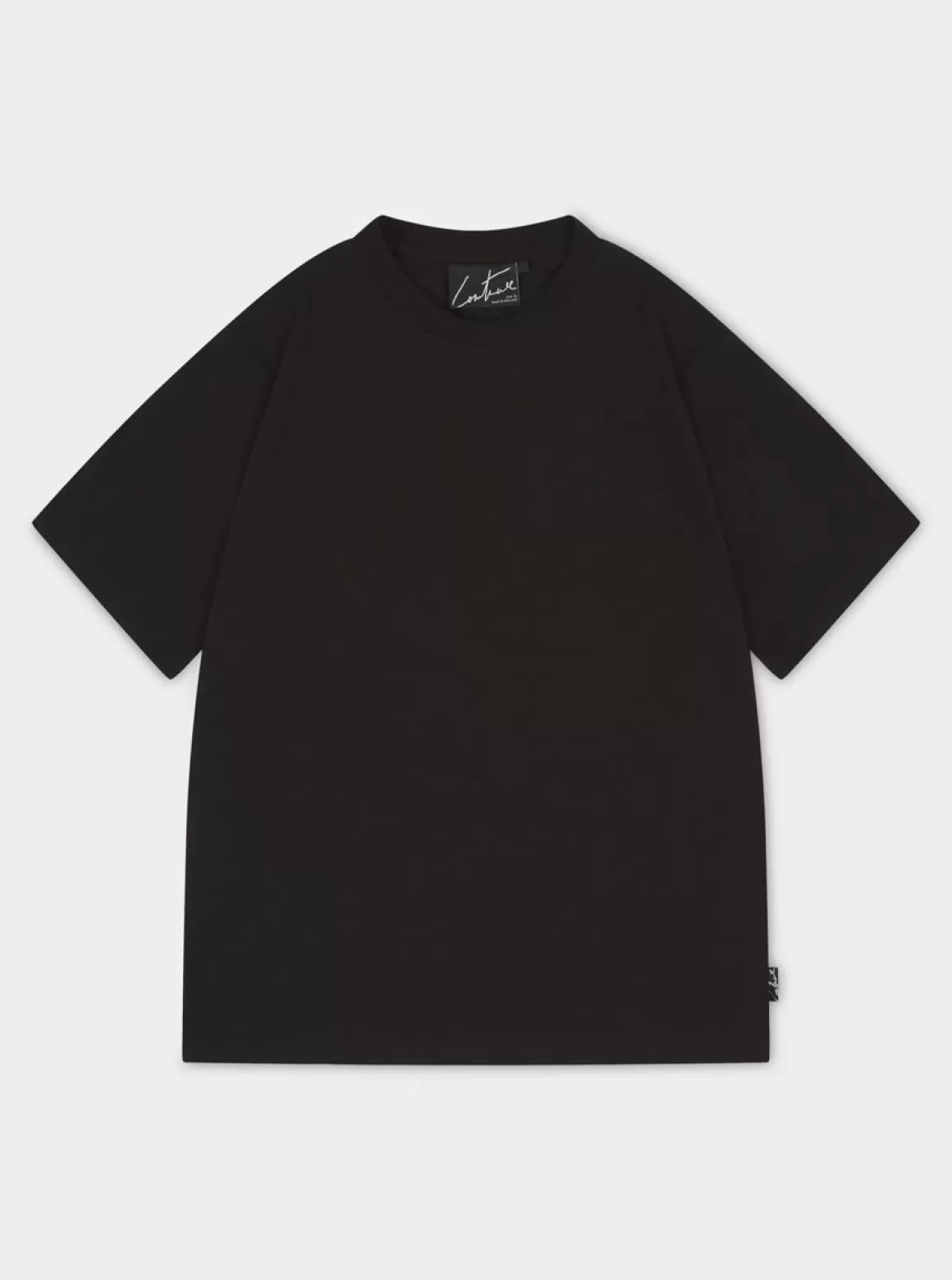 The Couture Club T-Shirts>Emblem Embroidered Slim Fit T-Shirt Black