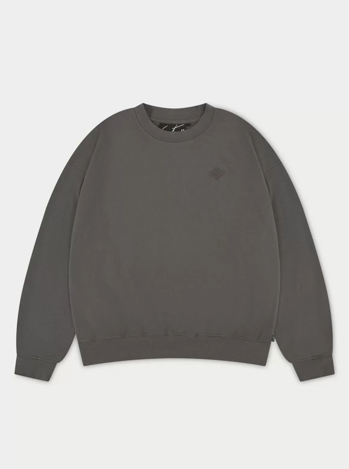 The Couture Club Sweatshirts>Emblem Oversized Sweatshirt Charcoal