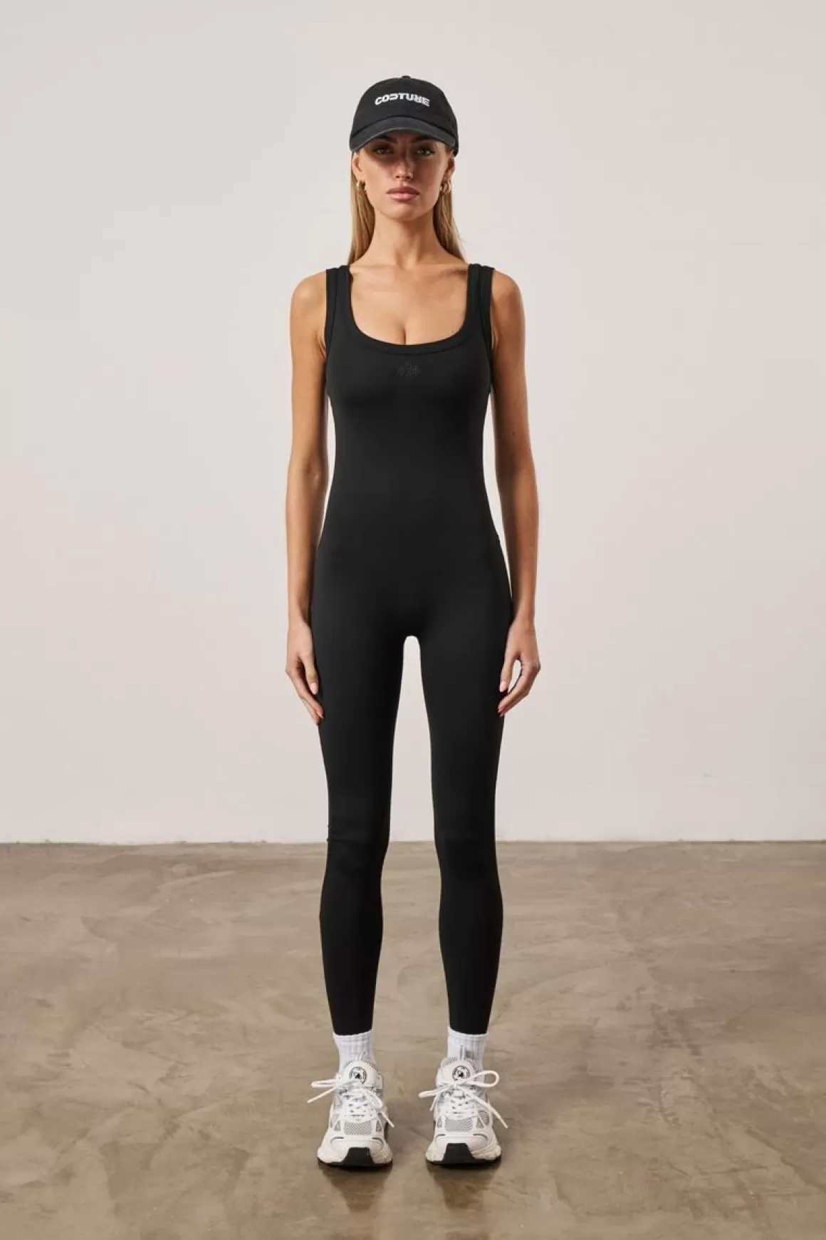 The Couture Club Unitards>Emblem Sclupting Full Length Unitard Black