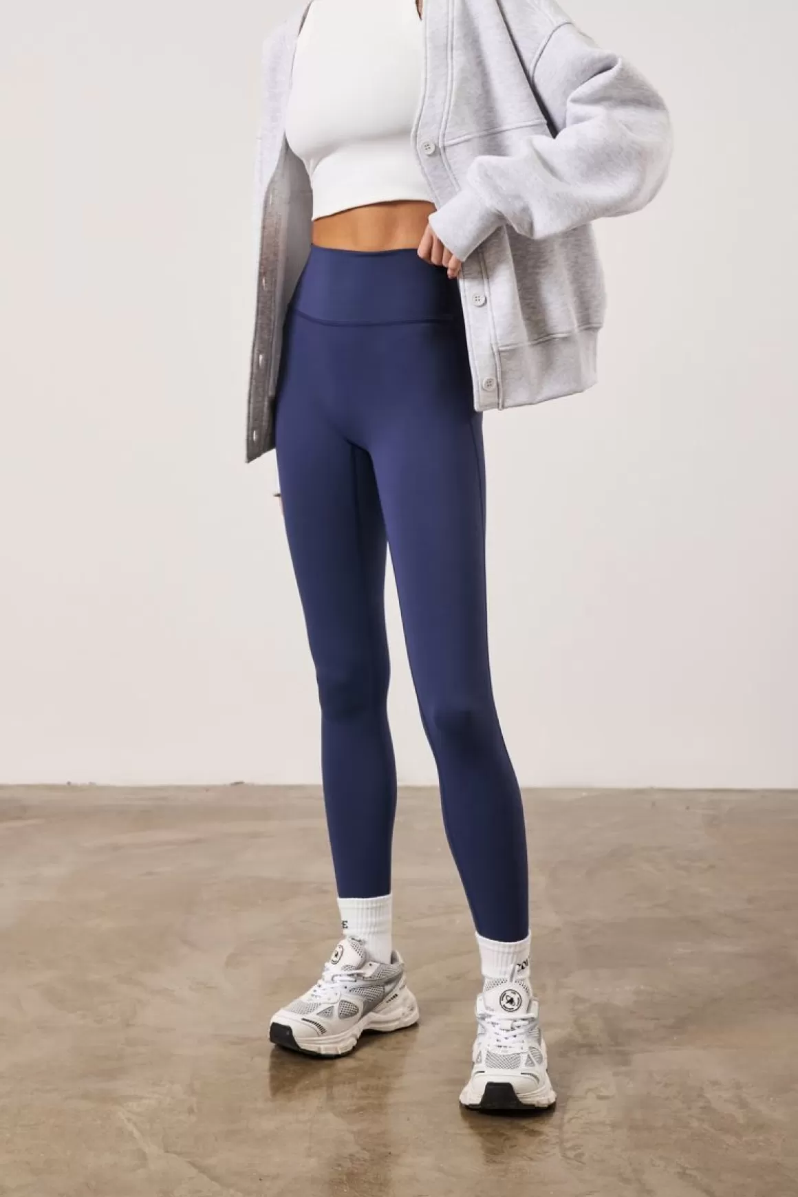 The Couture Club Leggings>Emblem Sculpting Stretch Leggings Navy