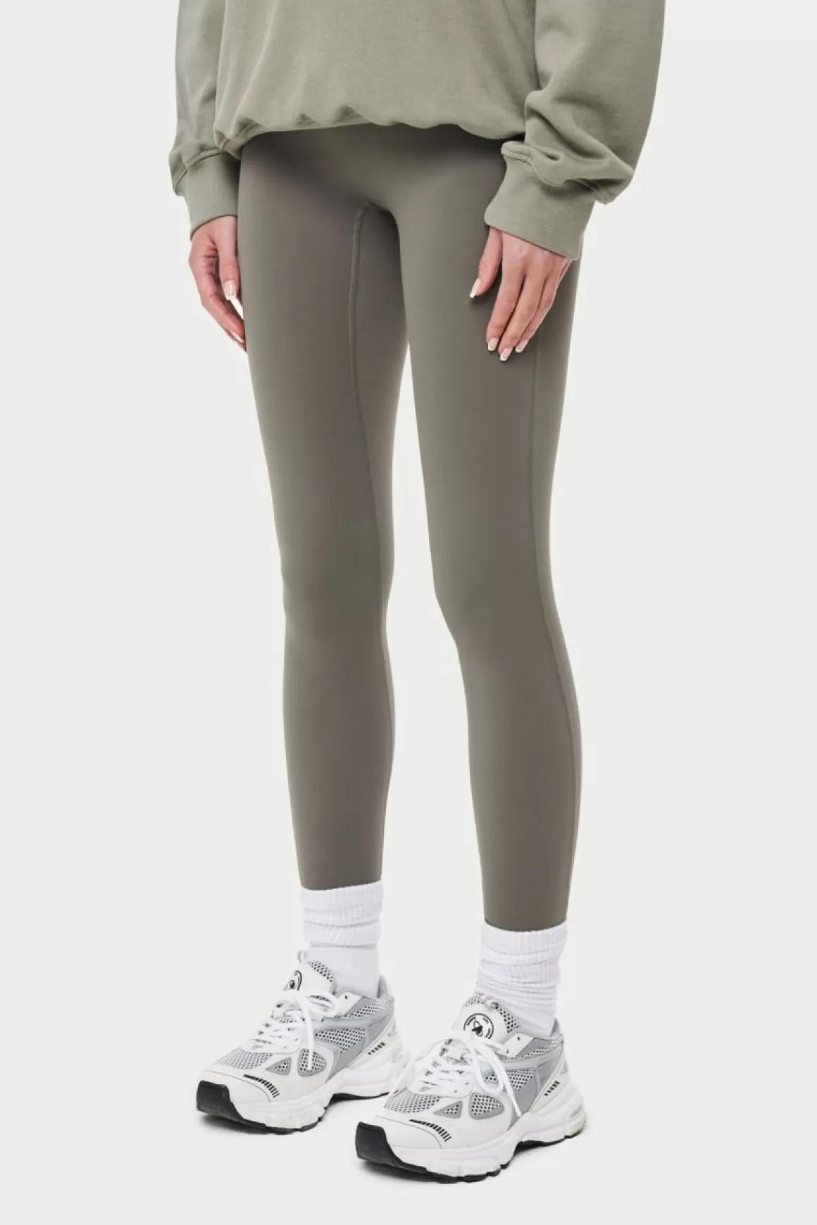 The Couture Club Leggings>Emblem Sculpting Stretch Leggings Khaki