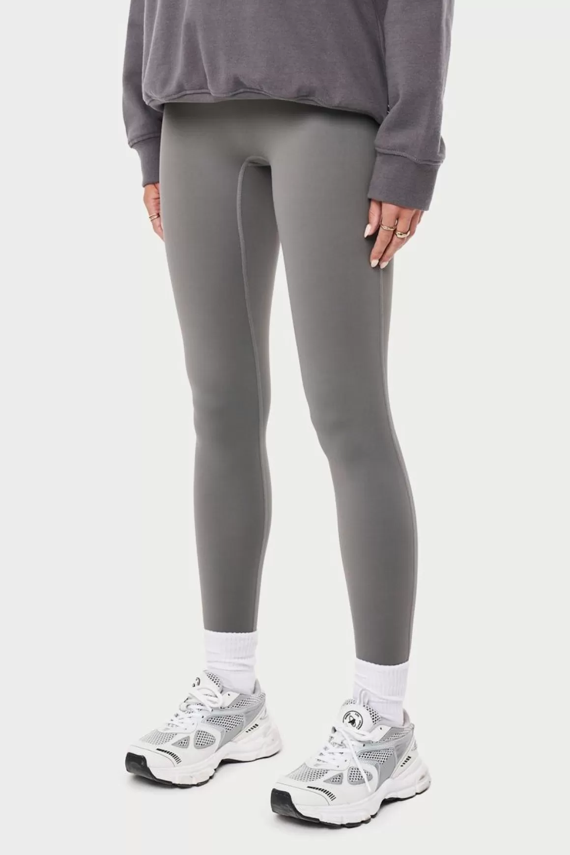 The Couture Club Co Ords & Sets>Emblem Sculpting Stretch Leggings Charcoal