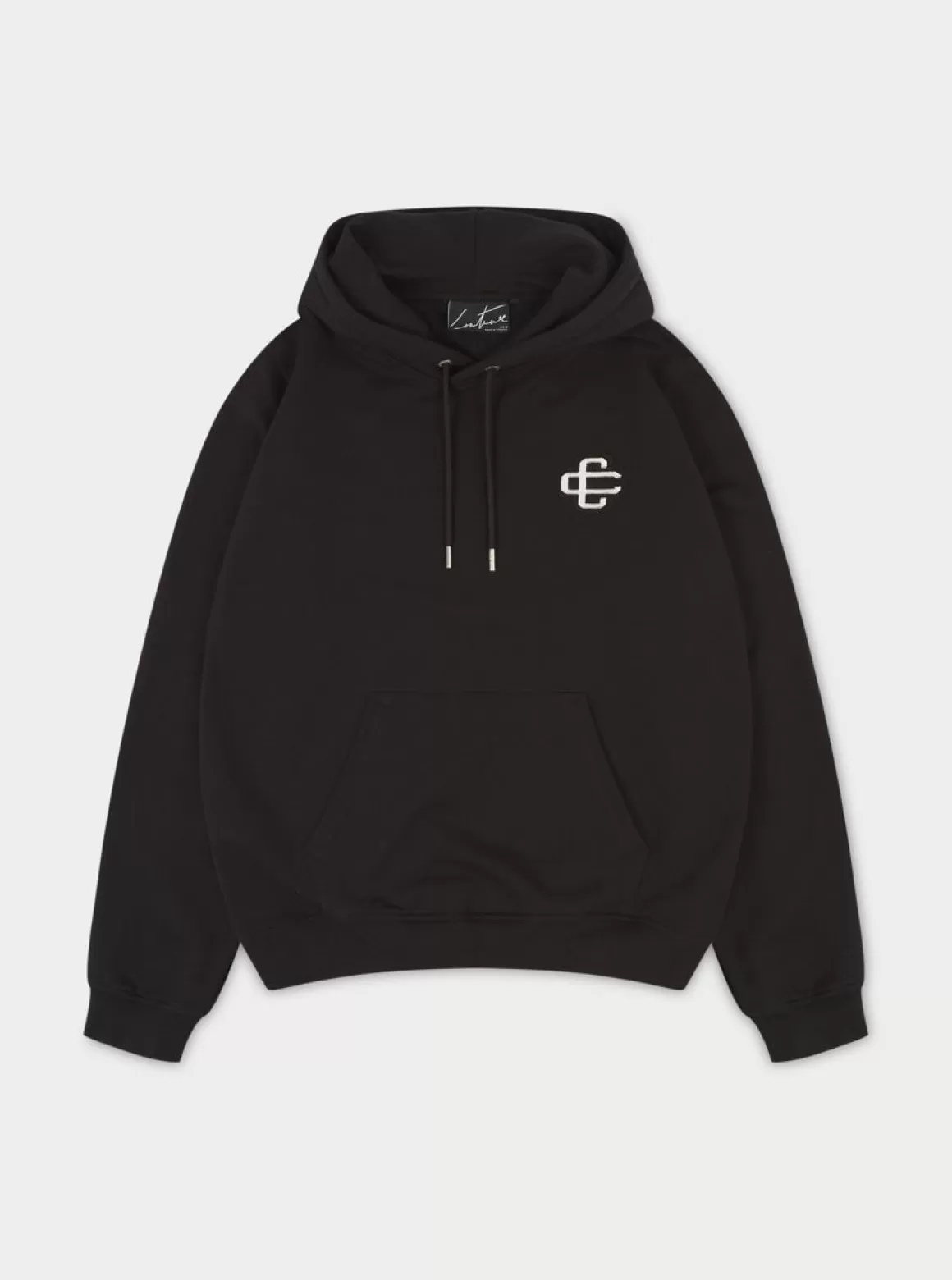 The Couture Club Tracksuits>Emblem Slim Fit Hoodie Black