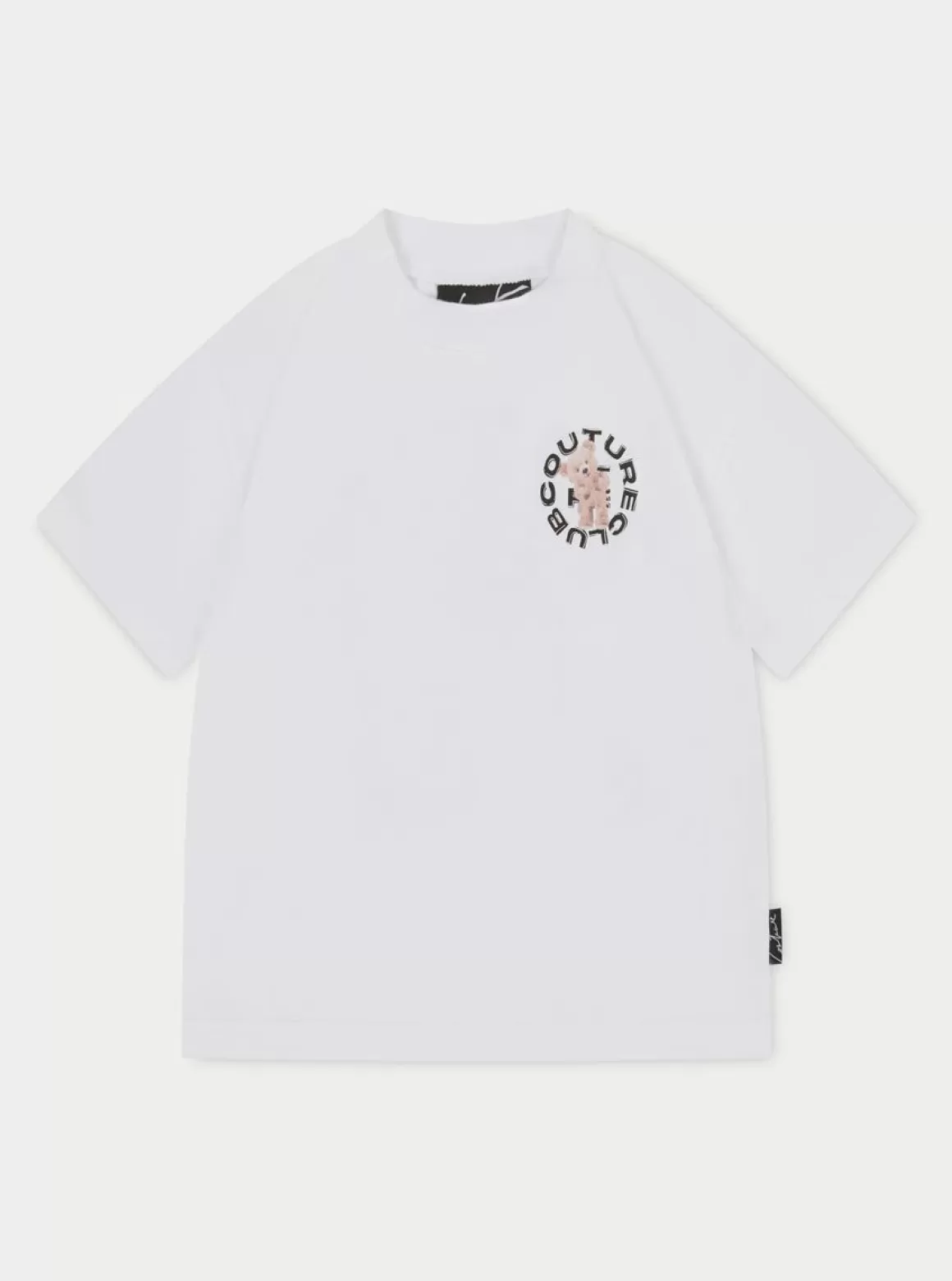 The Couture Club T-Shirts>Kids Circle Graphic Teddy T-Shirt White