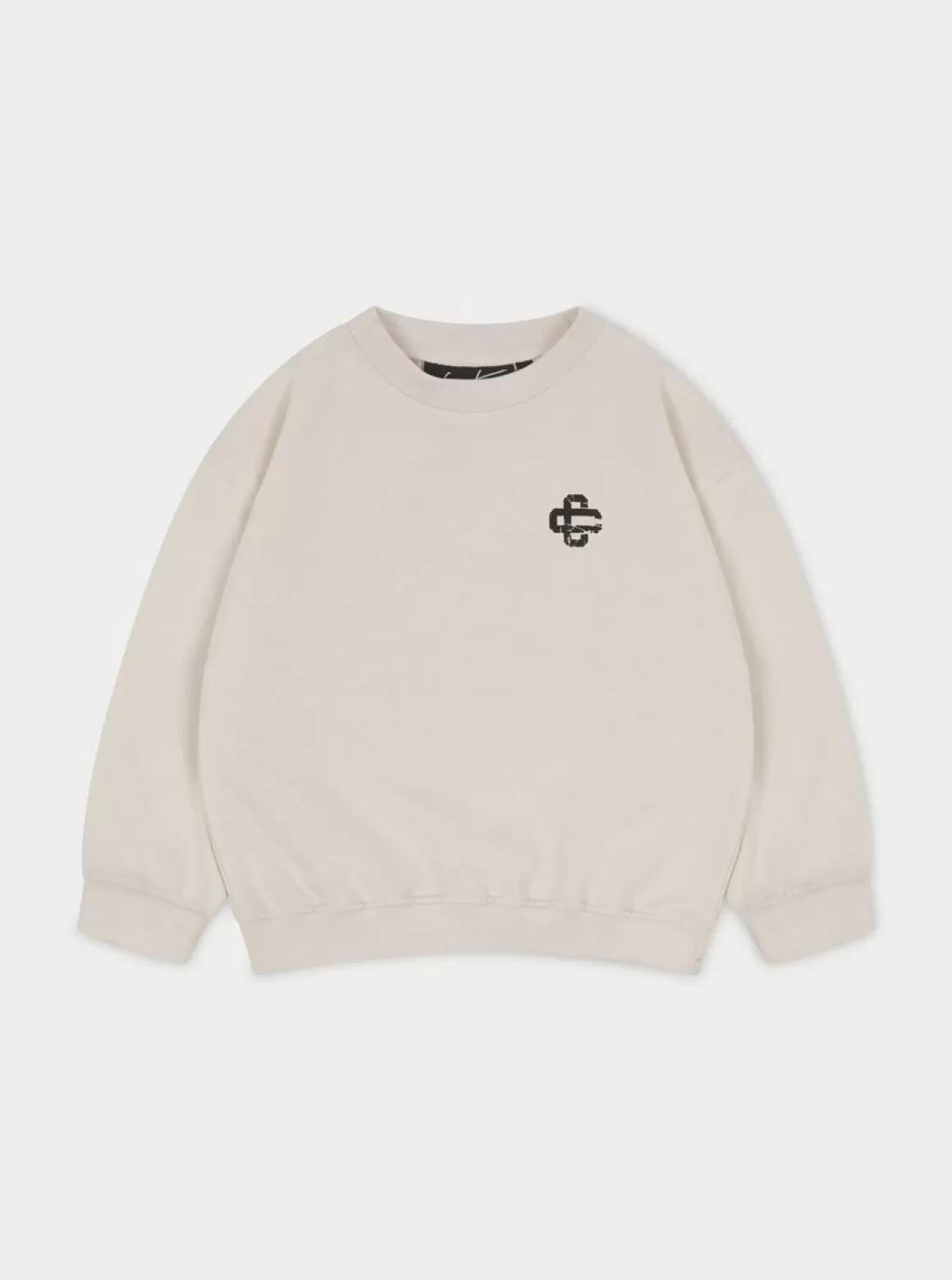 The Couture Club Hoodies>Kids Cracked Emblem Crew Sweatshirt Offwhite