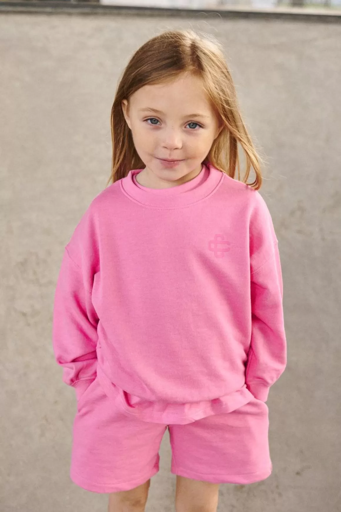 The Couture Club Tracksuits & Sets>Kids Emblem Print Sweat Pink