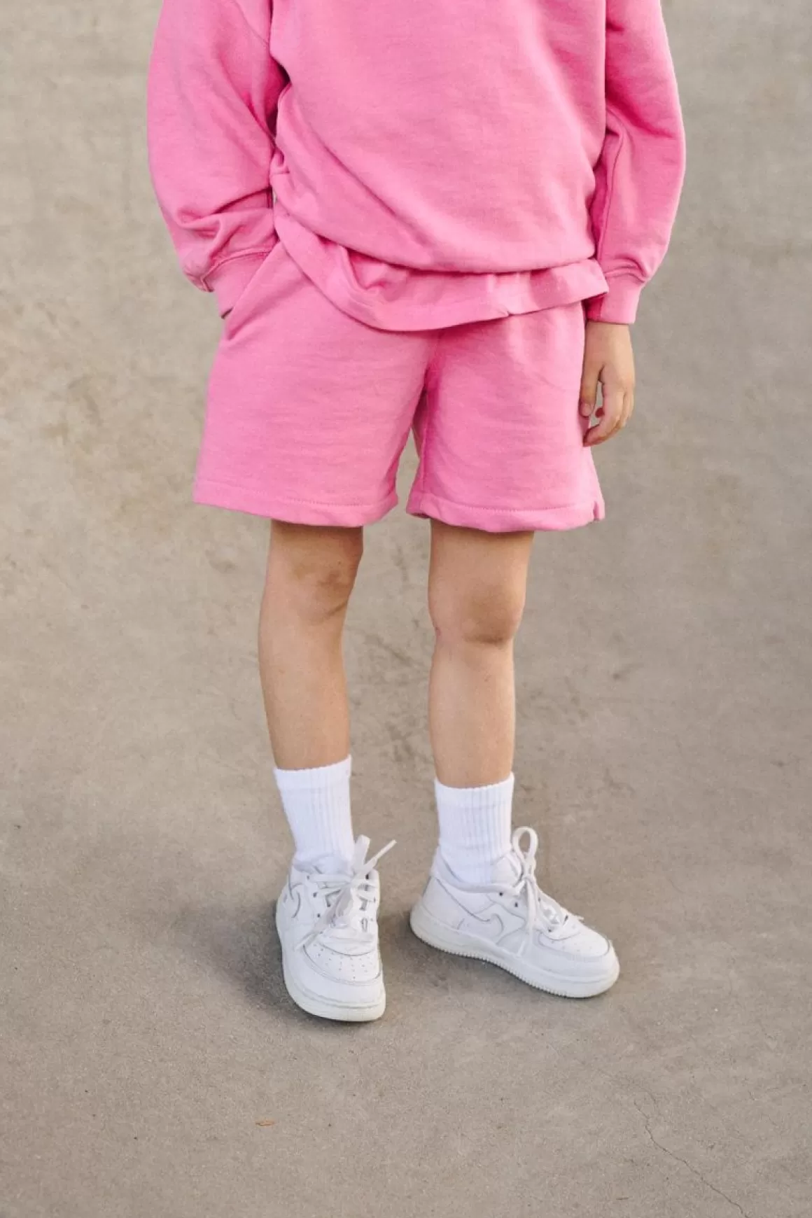 The Couture Club Shorts>Kids Emblem Print Sweat Short Pink