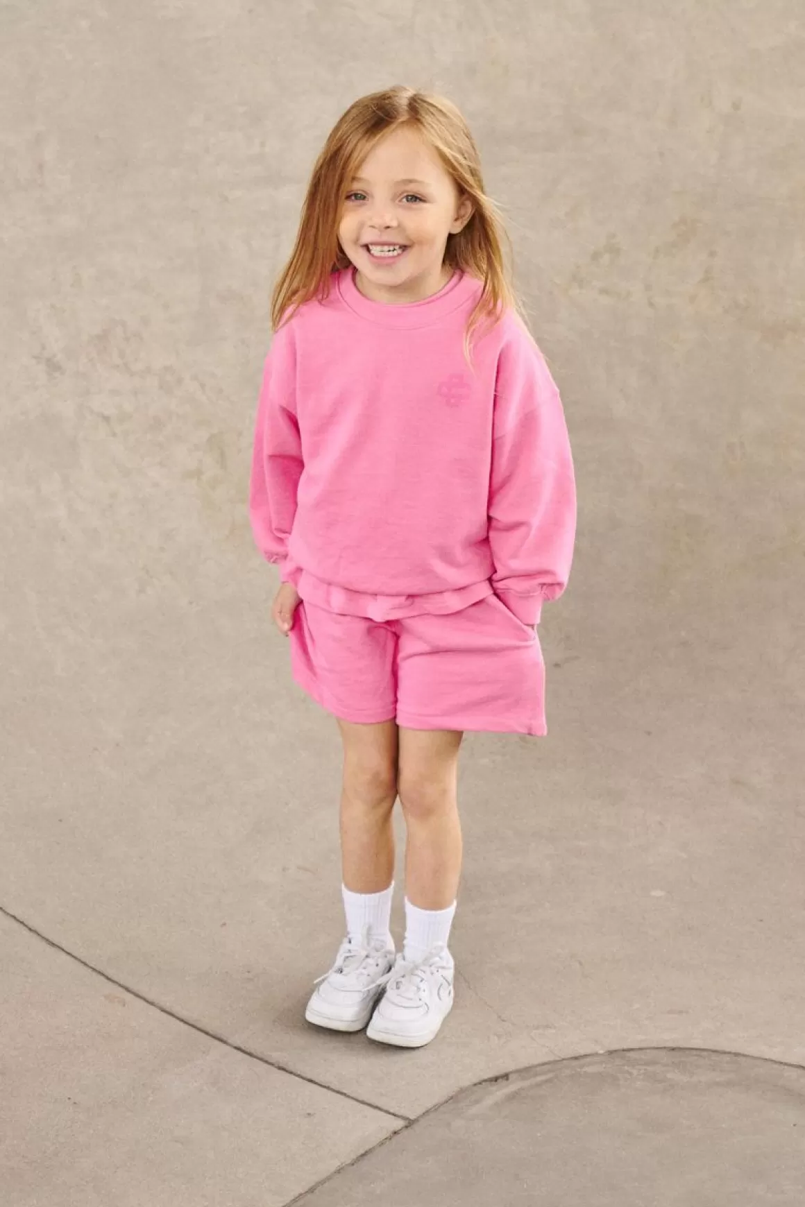 The Couture Club Tracksuits & Sets>Kids Emblem Print Sweat Short Pink