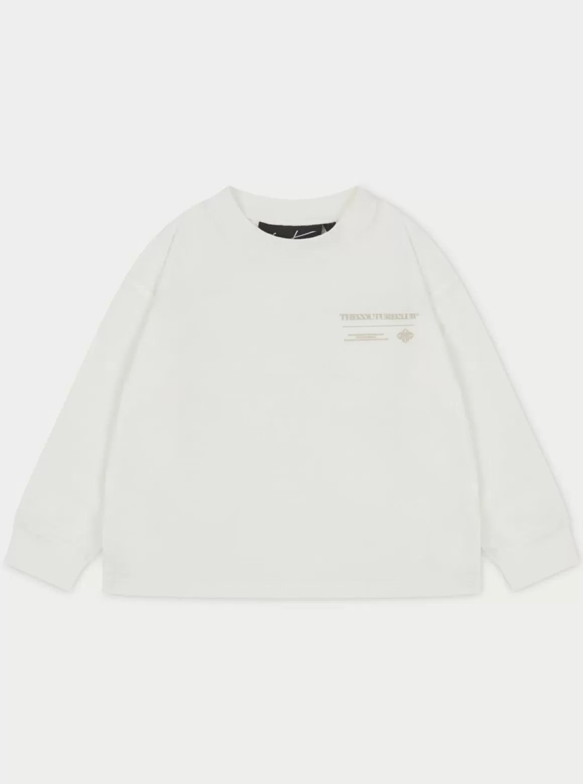 The Couture Club T-Shirts>Kids Long Sleeve Multi Graphic T-Shirt Offwhite