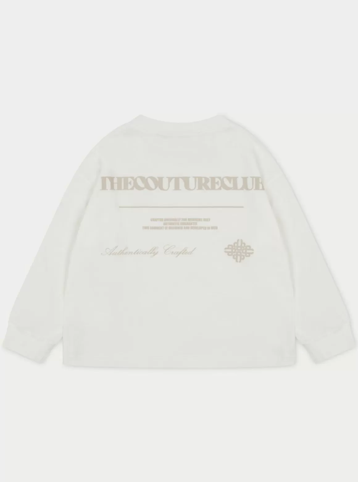 The Couture Club T-Shirts>Kids Long Sleeve Multi Graphic T-Shirt Offwhite