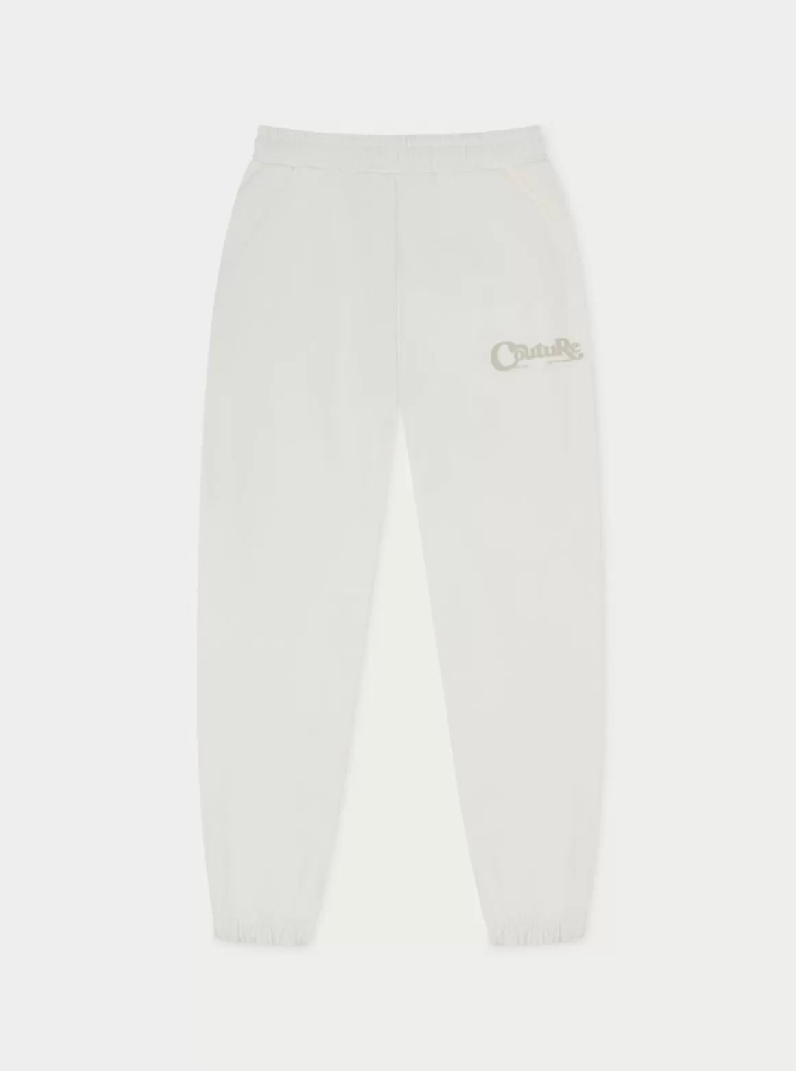 The Couture Club Tracksuits>Mixed Font Couture Logo Joggers Offwhite