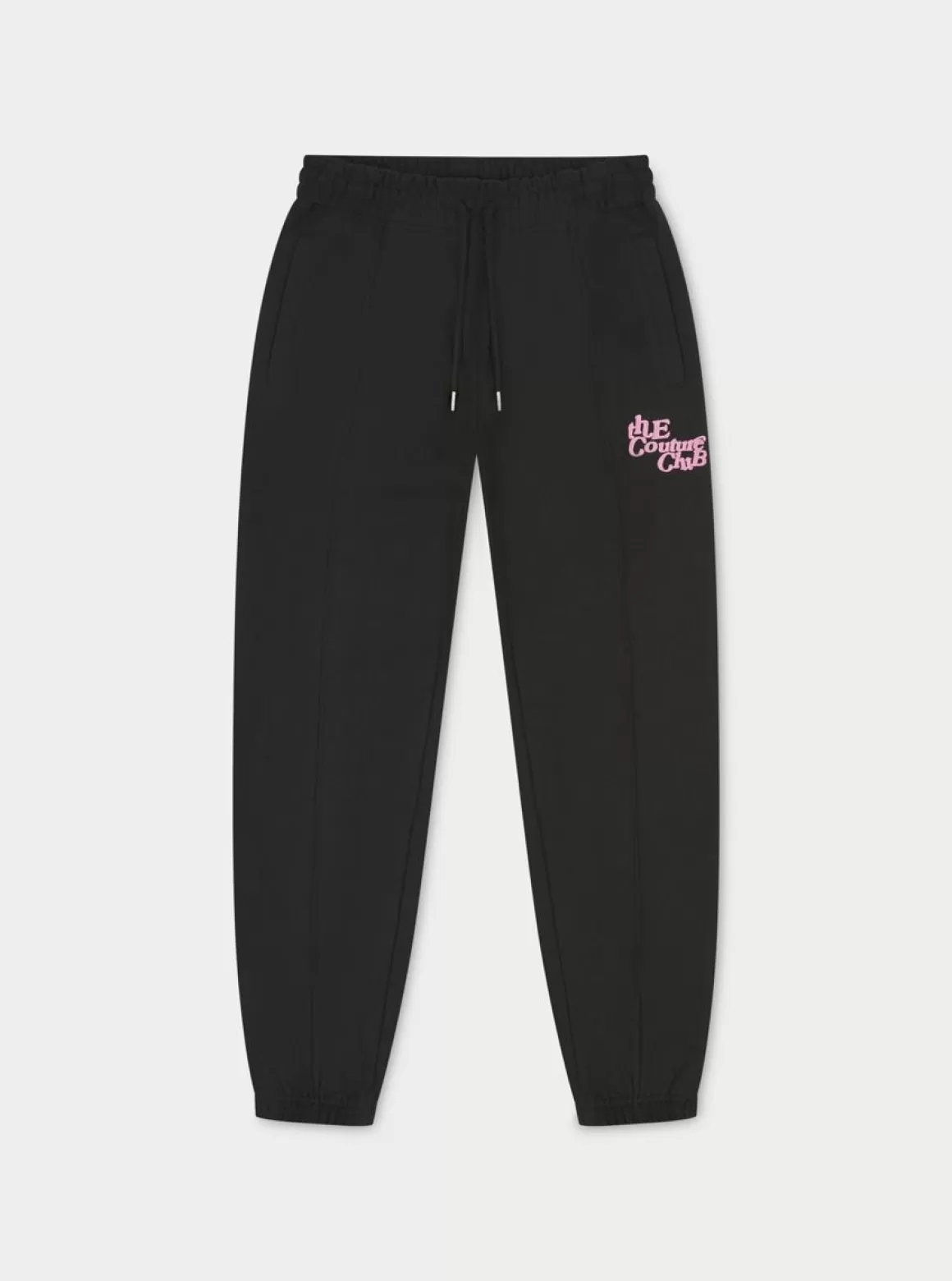 The Couture Club Tracksuits>Multi Font Members Only Joggers Black