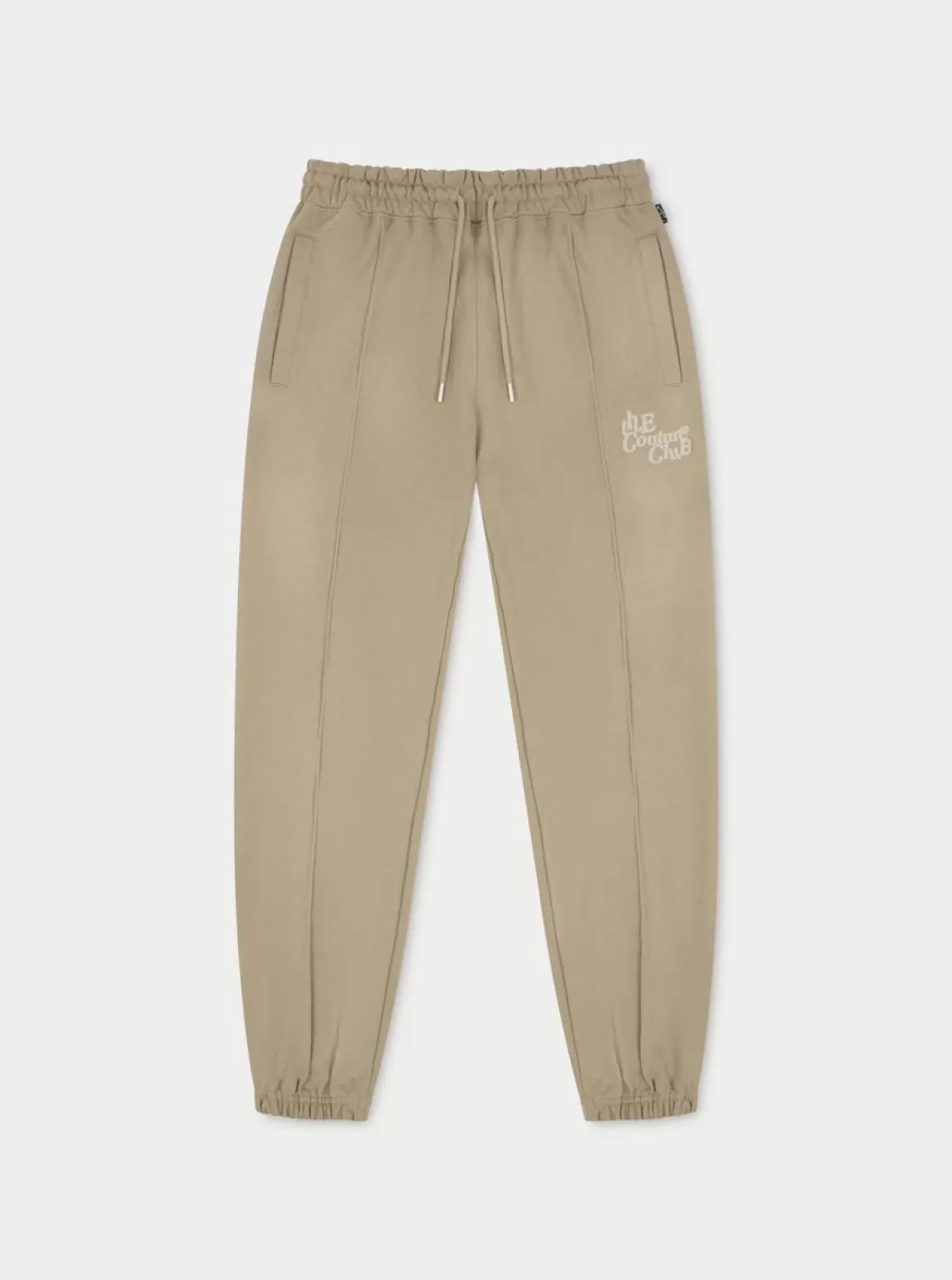 The Couture Club Bottoms>Multi Font Members Only Tonal Joggers Beige