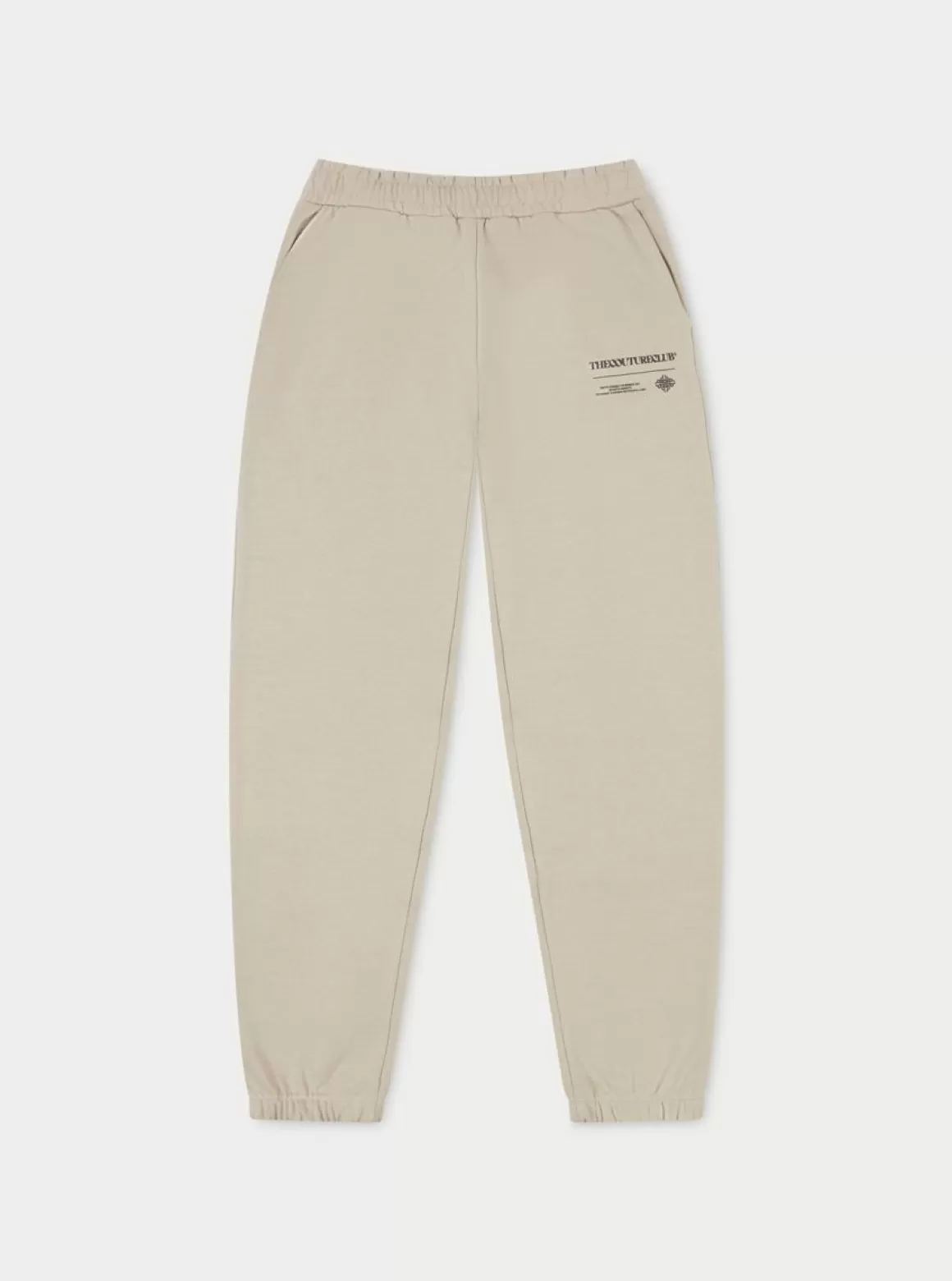 The Couture Club Joggers>Multi Graphic Relaxed Joggers Beige