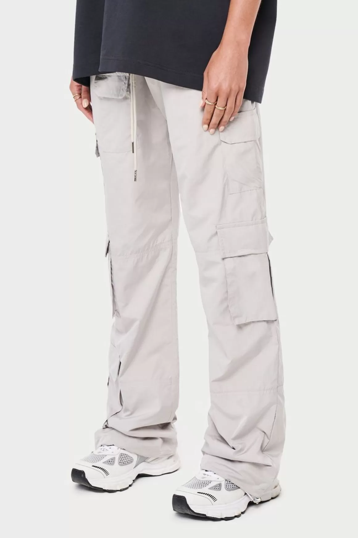 The Couture Club Cargos>Multi Pocket Oversized Cargos Grey