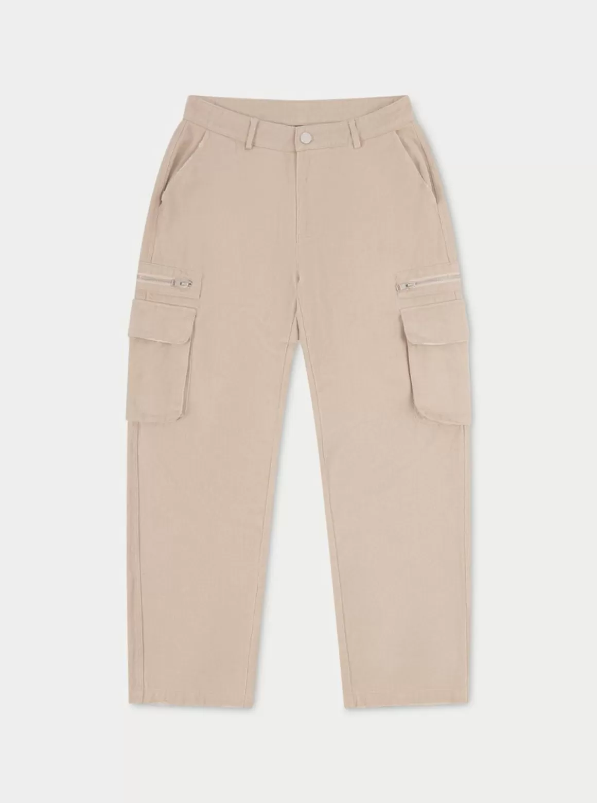 The Couture Club Cargo Pants>Patch Pocket Twill Cargos Beige