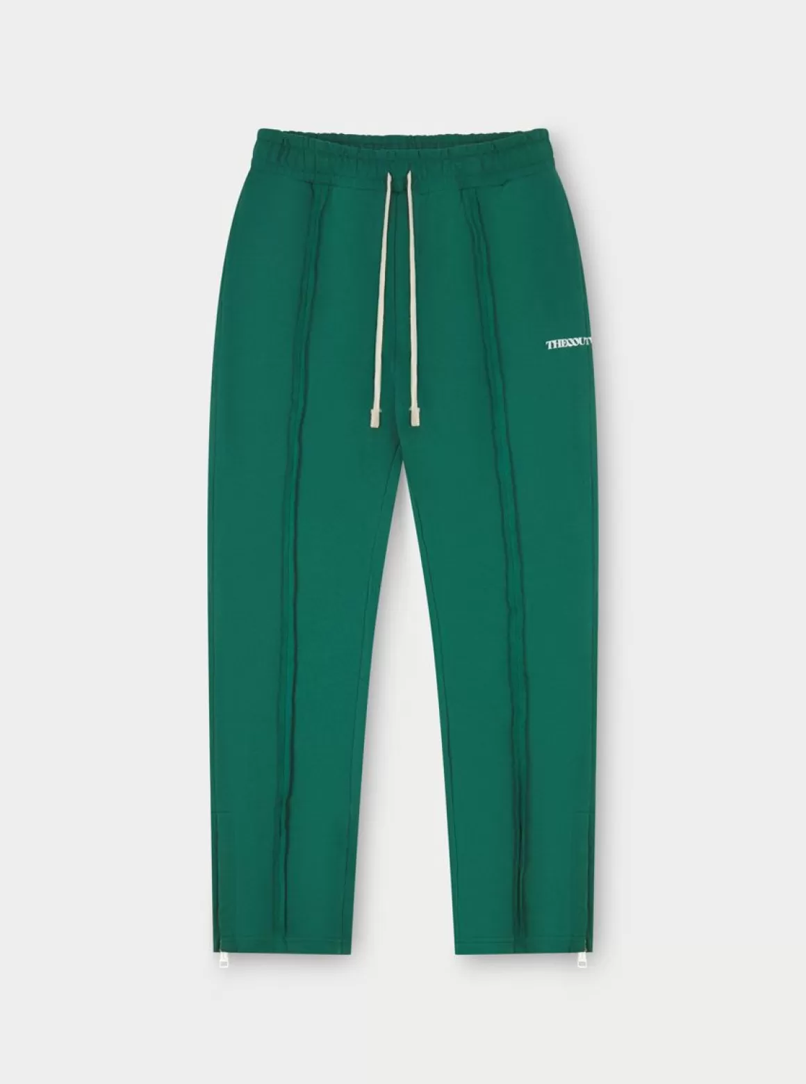 The Couture Club Joggers>Raw Seam Straight Leg Joggers Forestgreen