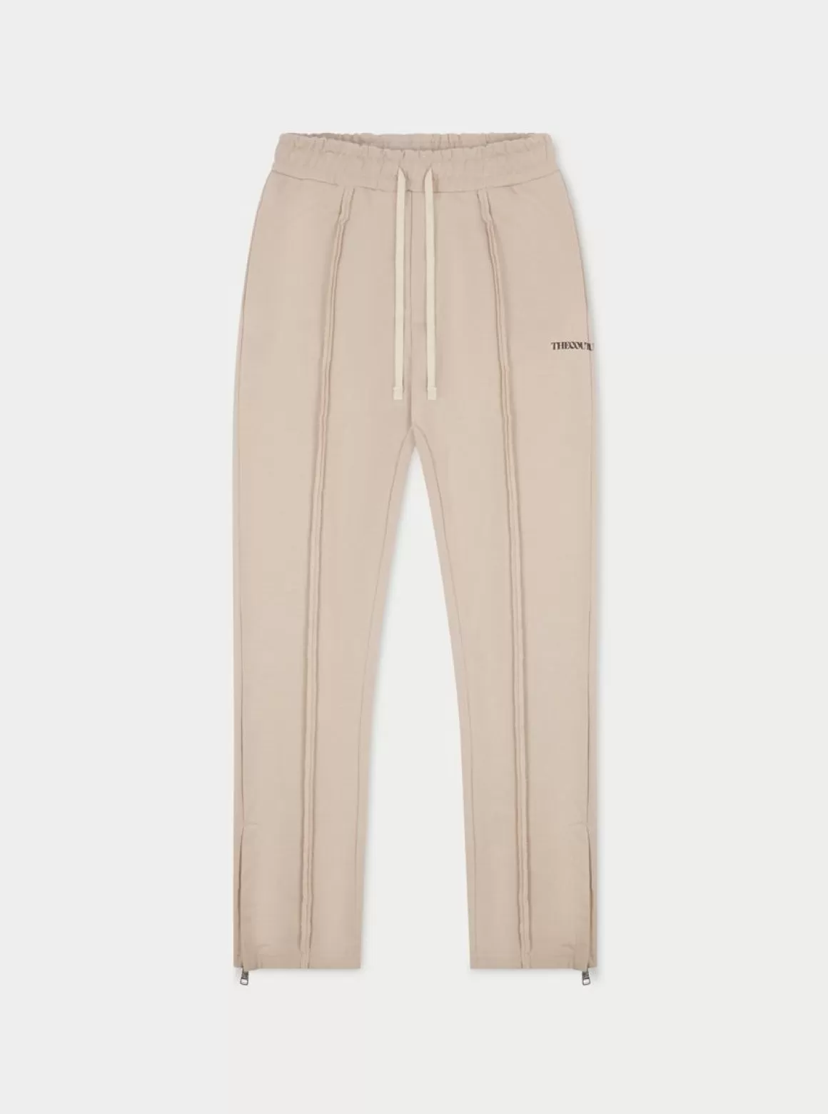 The Couture Club Twinsets>Raw Seam Straight Leg Joggers Beige