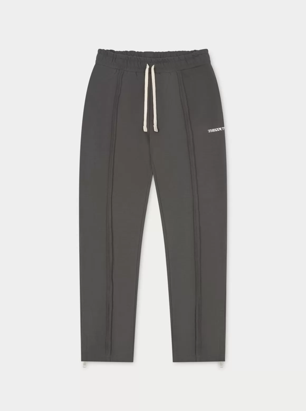 The Couture Club Bottoms>Raw Seam Straight Leg Joggers Charcoal