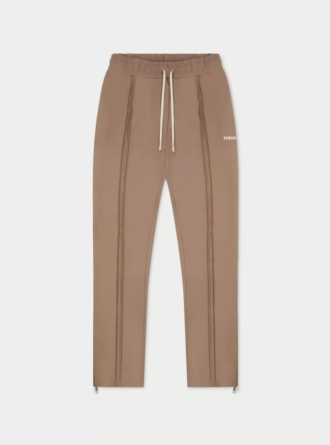 The Couture Club Joggers>Raw Seam Straight Leg Joggers Mocha