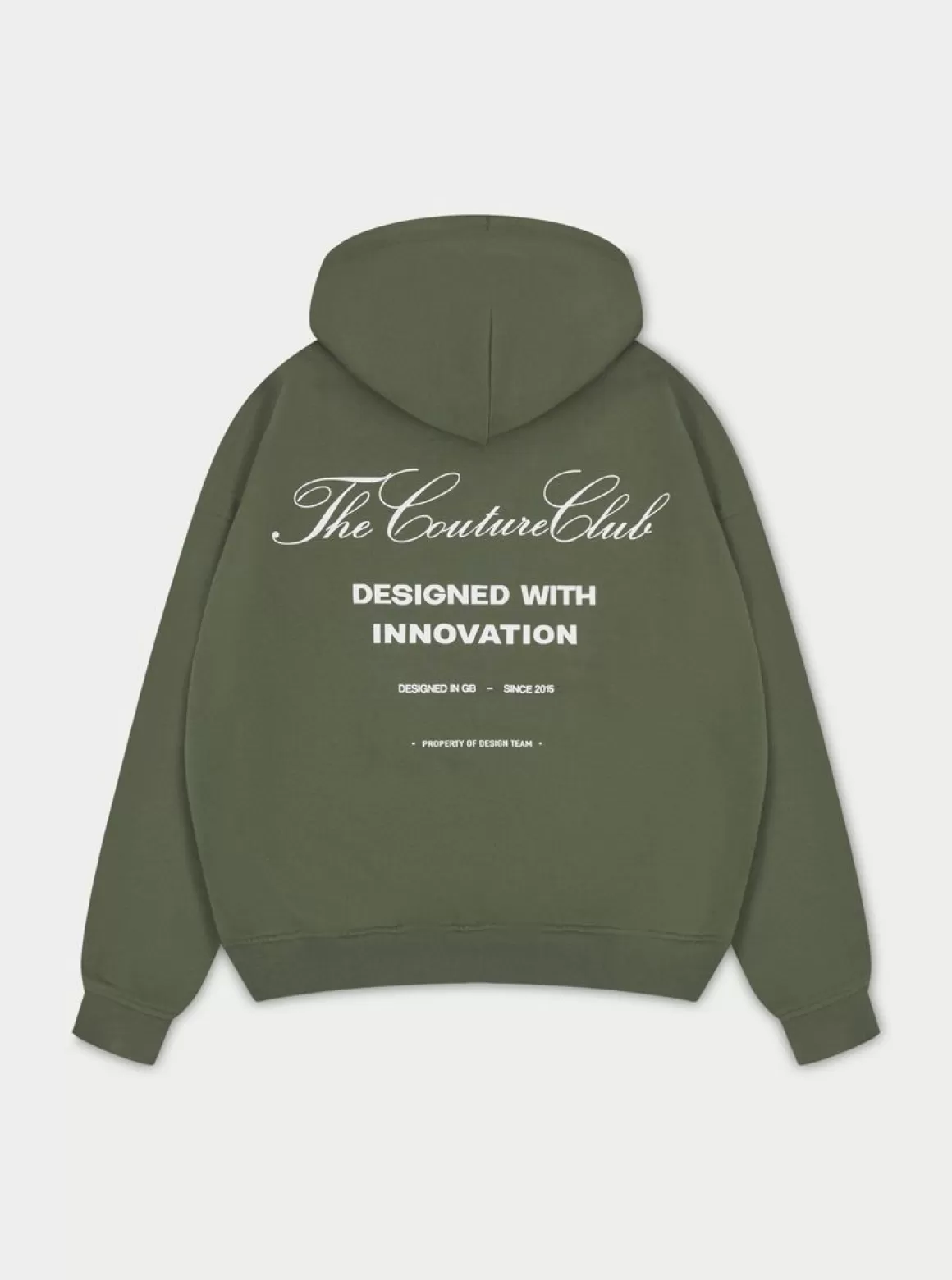 The Couture Club Hoodies>Script Multi Graphic Hoodie Khaki