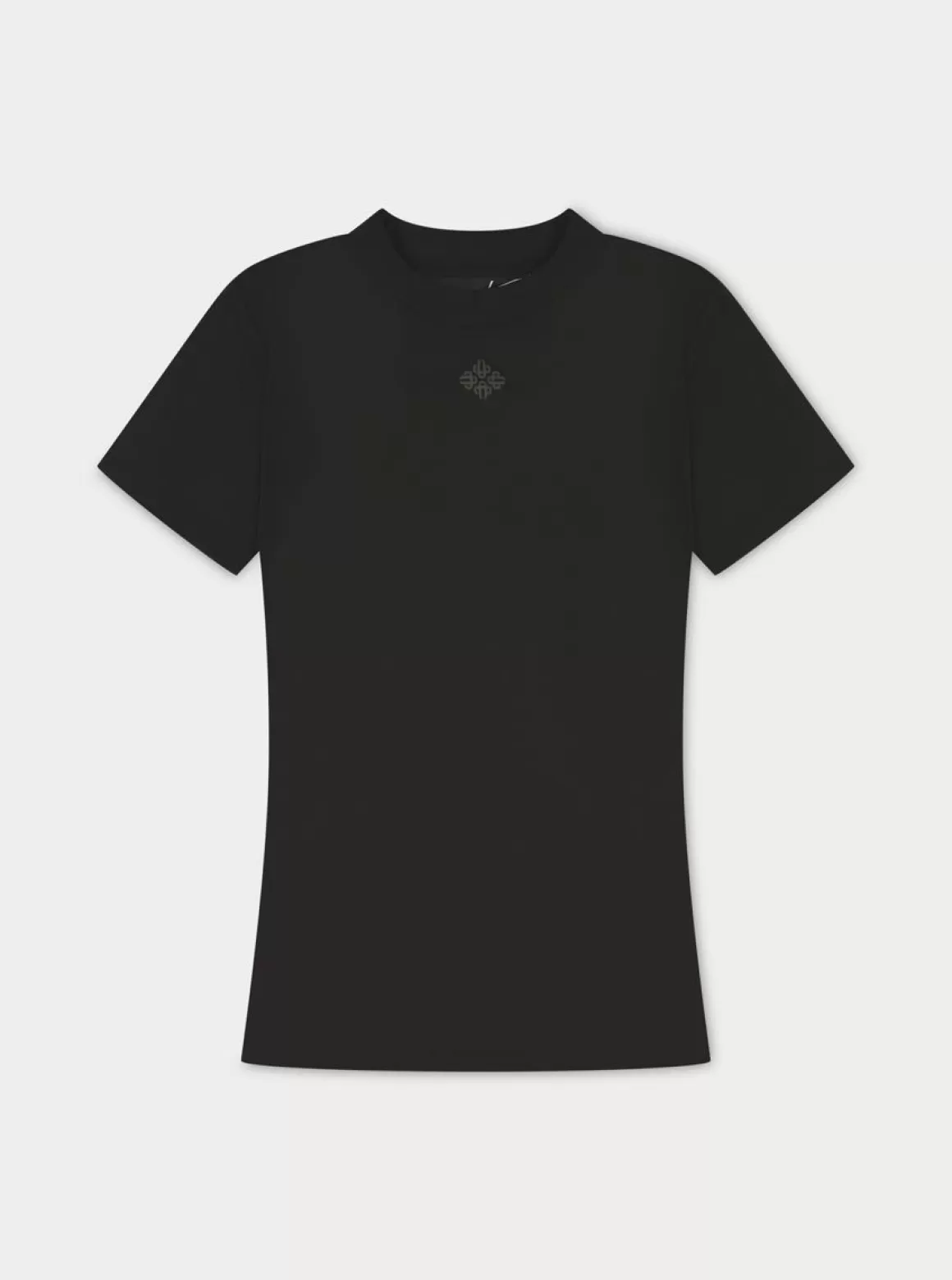 The Couture Club Tops>Sculpting Stretch Emblem Baby Tee Black