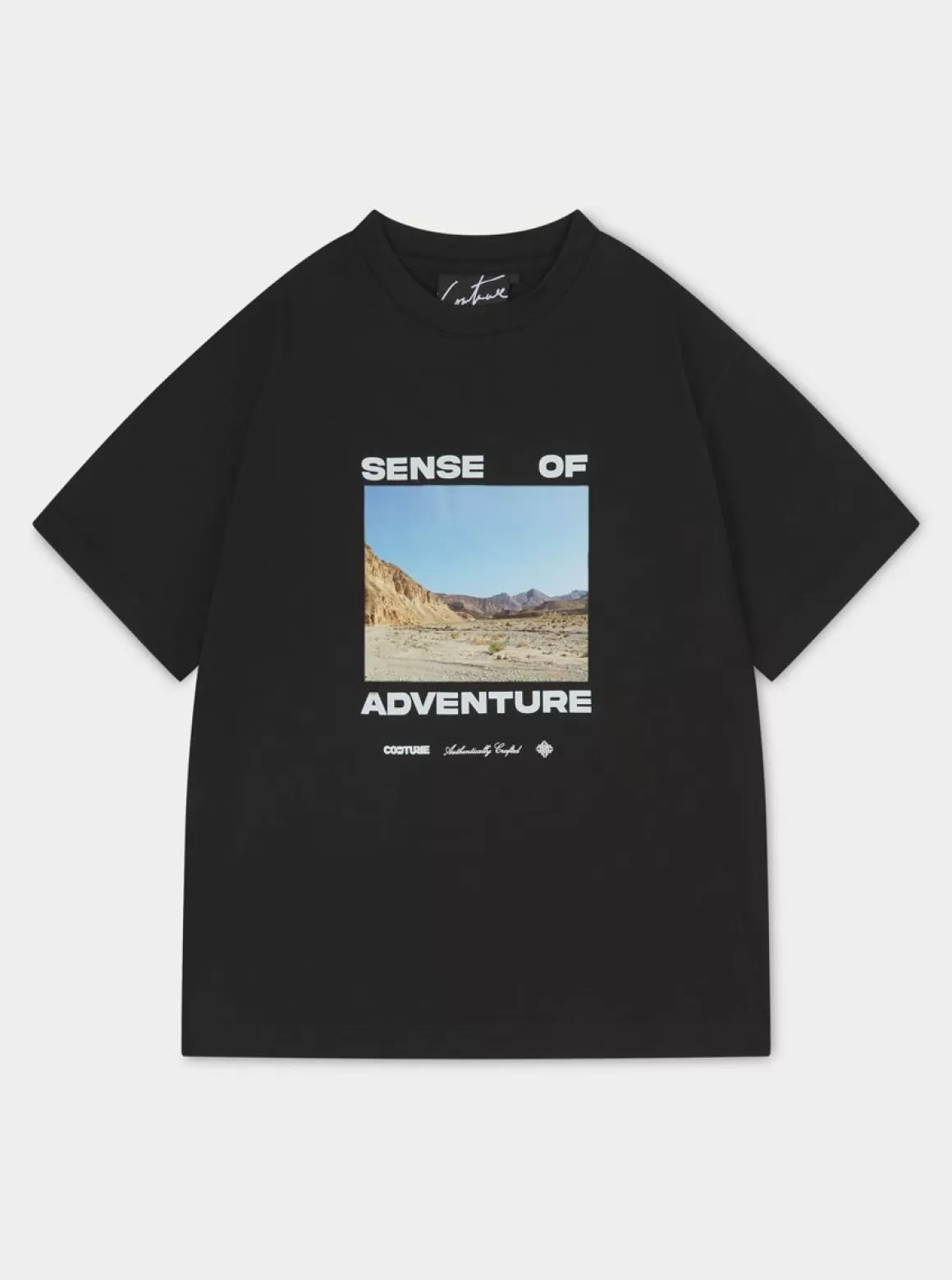 The Couture Club Tops>Sense Of Adventure Oversized T-Shirt Black