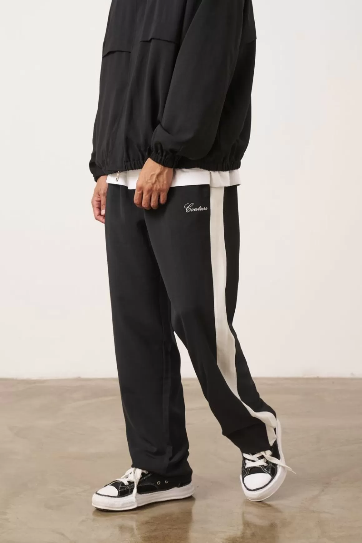 The Couture Club Tracksuits>Smart Lightweight Panel Trouser Black