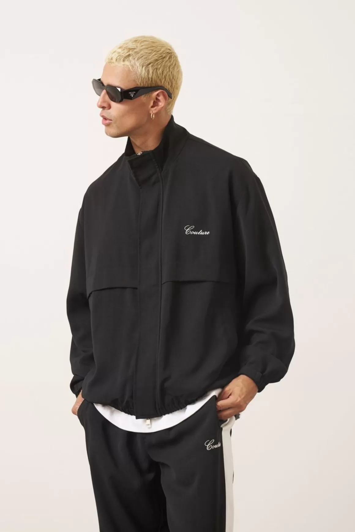 The Couture Club Coats & Jackets>Smart Lightweight Track Jacket Black