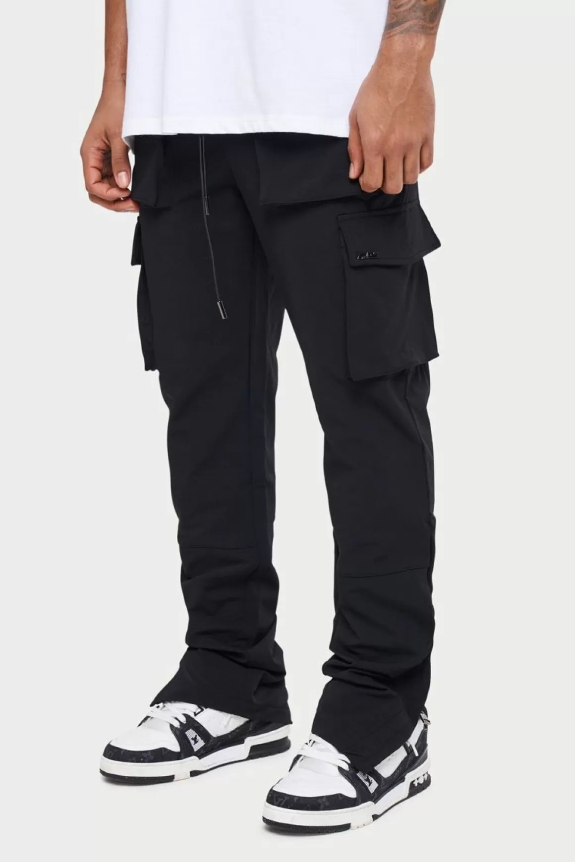 The Couture Club Cargo Pants>Technical Stretch Zip Cargo Pants Black