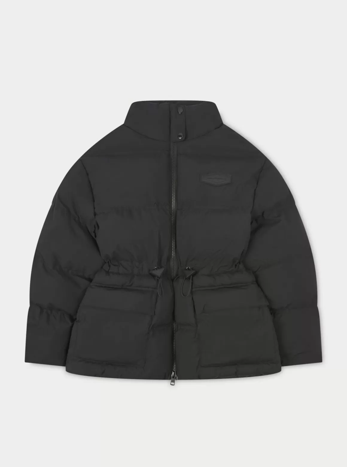 The Couture Club Coats & Jackets>Tie Waist Pleated Puffer Coat Black